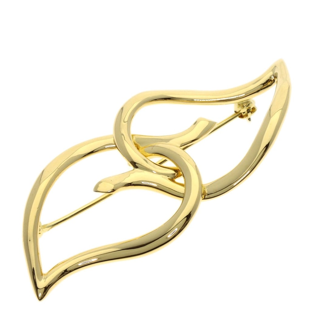 K18 Gold Yellow Tiffany Co Leaf Brooch: K18 Gold Yellow Tiffany Co Leaf Brooch K18 Gold Yellow Tiffany Co Leaf Brooch - A stunning piece featuring K18 gold, a rare and luxurious metal alloy. This beautiful brooch showcases the iconic Tiffan