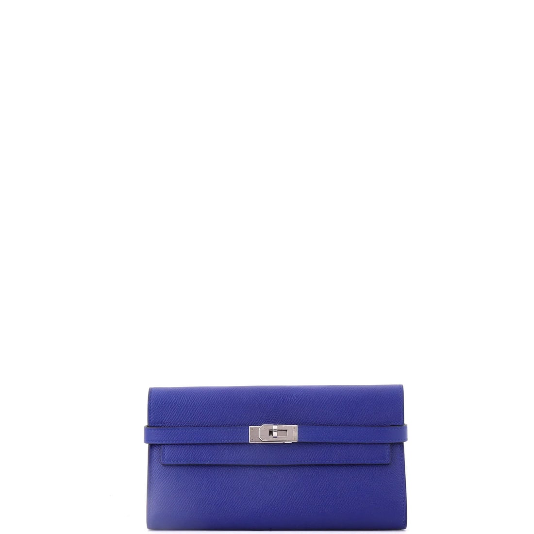Long Epsom Wallet Kelly Hermes: Long Epsom Wallet Kelly Hermes The Kelly Epsom Long Wallet from Hermes boasts a striking blue leather exterior, complemented by matching interior and palladium hardware. Its classic design and long