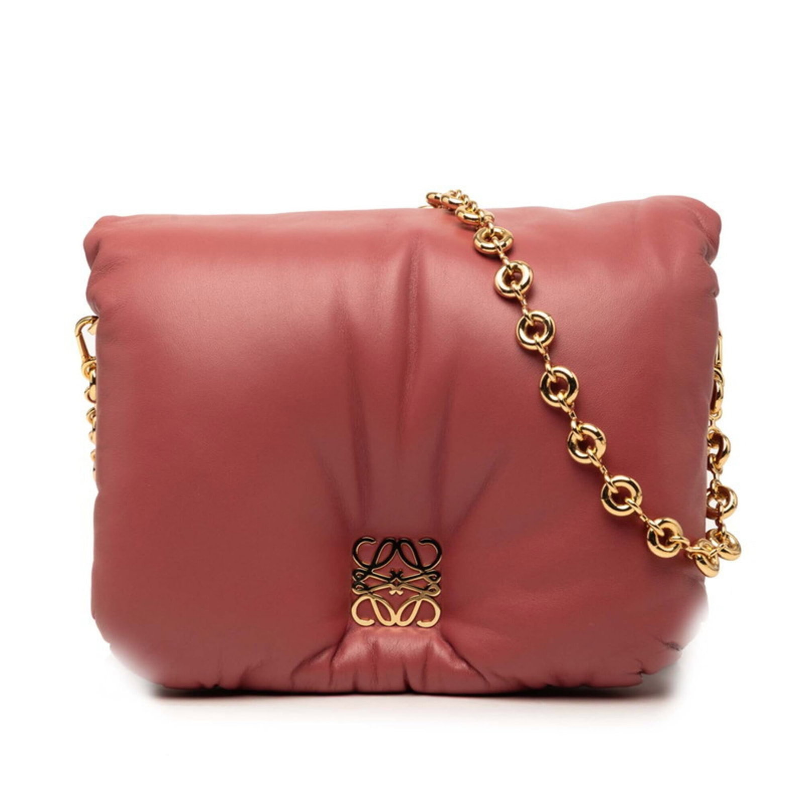 Shoulder Bag Leather by Loewe: Shoulder Bag Leather by Loewe Pink Loewe shoulder bag in excellent condition, featuring high-quality leather with a few traces of usage and minor scratches. The bag's classic design remains intact des