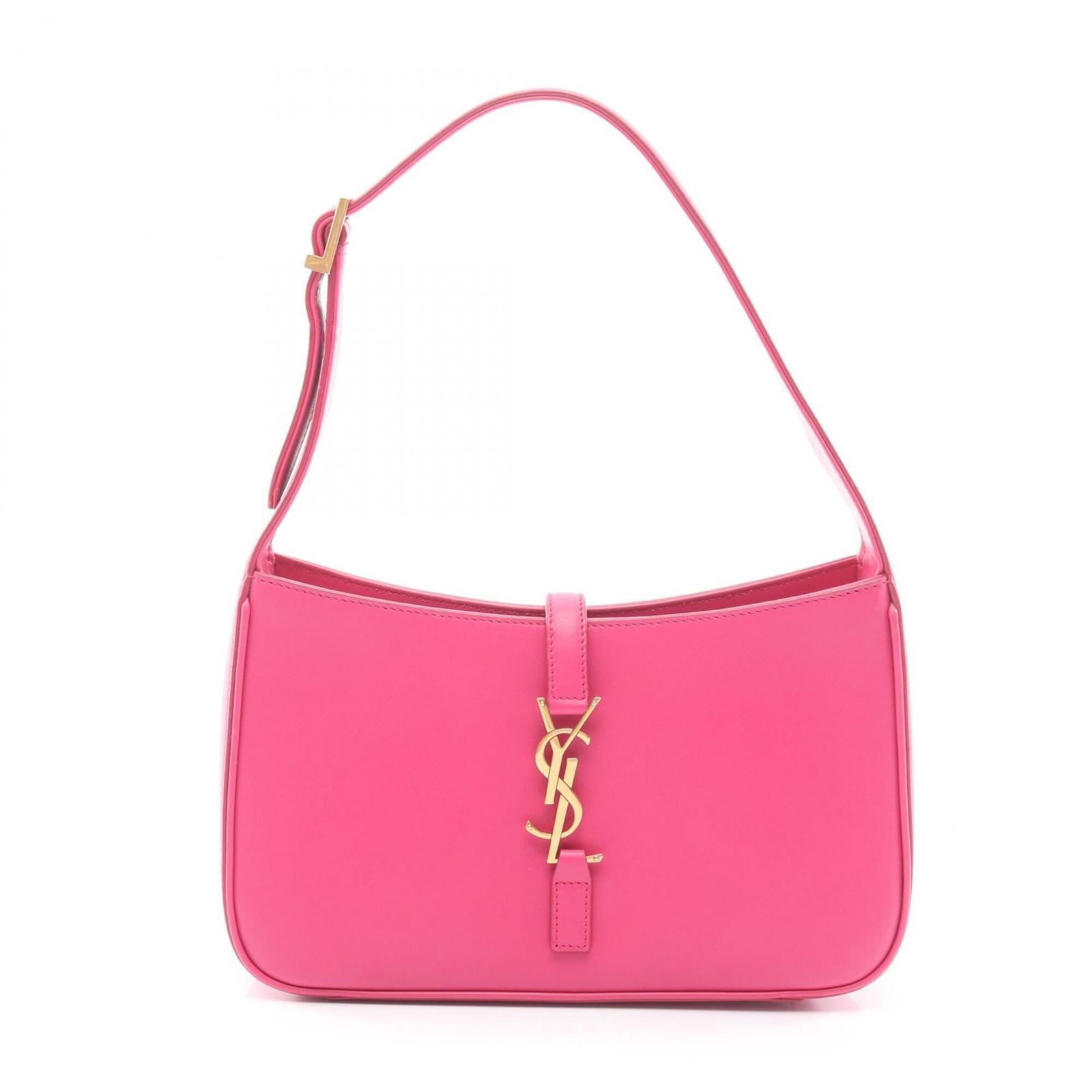 Saint Laurent Yves Handbag Leather: Saint Laurent Yves Handbag Leather Pink leather handbag from Yves Saint Laurent, featuring a classic design with a few traces of usage visible. The bag has some scratches and dirt, but overall remains