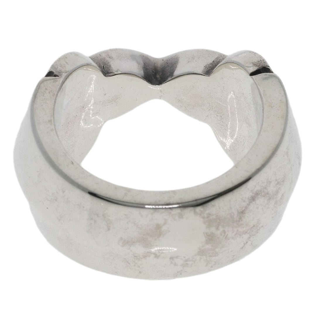 Double flare ring silver knee Chrome Hearts - 4