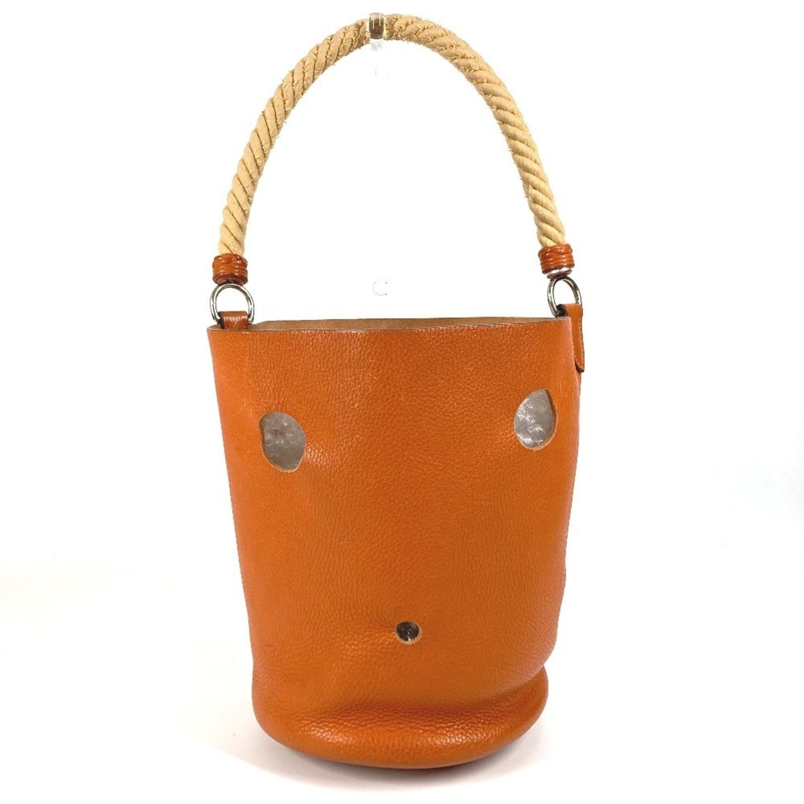 Hermes Handbag Shoulder Bag Taurillon Clemence Leather: Hermes Handbag Shoulder Bag Taurillon Clemence Leather Taurillon Clemence Leather, a signature Herm?s material, adorns this shoulder bag. With its vibrant orange color and classic design, it's a