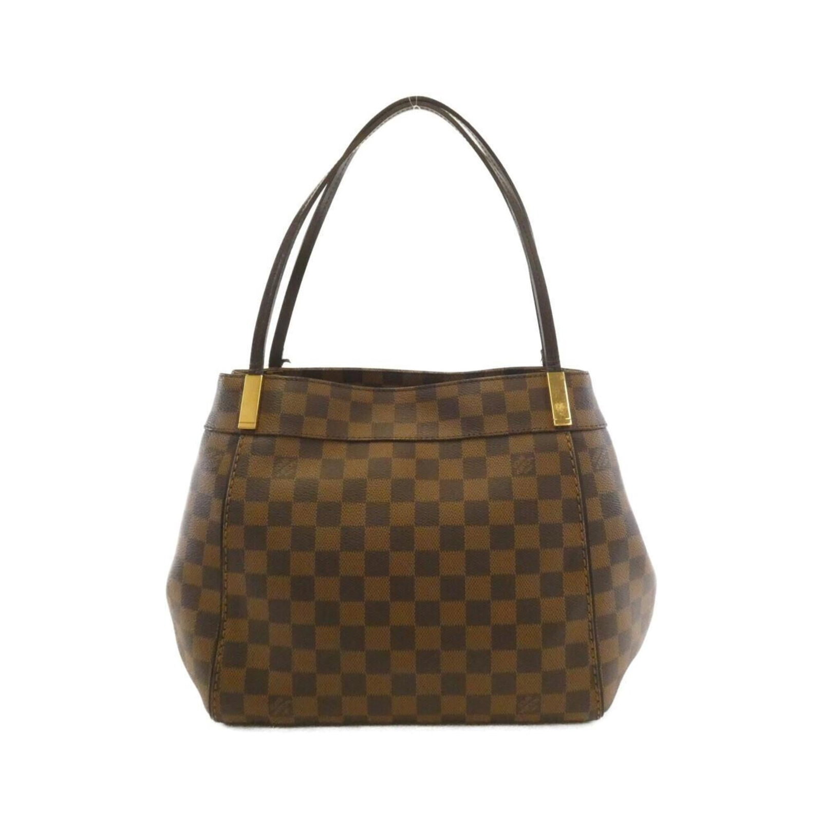 Canvas coated handbag Louis Vuitton: Canvas coated handbag Louis Vuitton Canvas coated handbag from Louis Vuitton, featuring Ebene color and gold hardware. This pre-owned bag has some traces of usage, with a few scratches and dirt