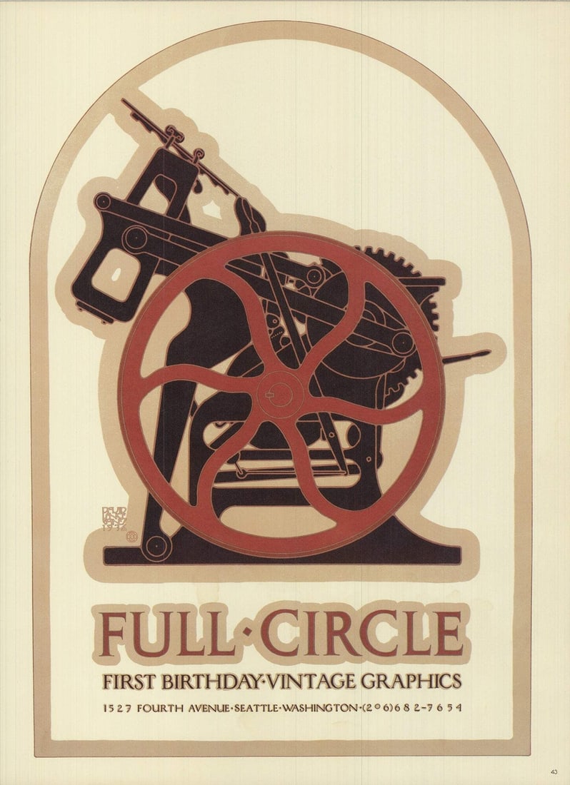 DAVID LANCE GOINES Full Circle Vintage Graphics 15.25" x 11.25" Offset Lithograp: DAVID LANCE GOINES Full Circle Vintage Graphics 15.25" x 11.25" Offset Lithograp Item Specifics: Artist: David Lance Goines Brand: Goines David Lance Exact Year: 1978 Height: 15.25 Item Height: 15.25