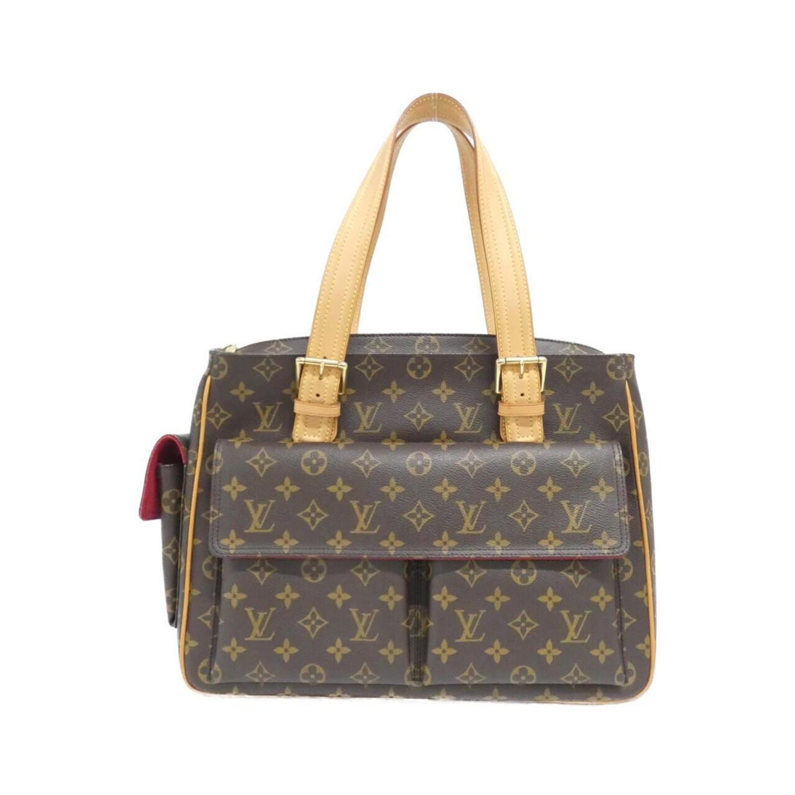 Canvas coated handbag Louis Vuitton: Canvas coated handbag Louis Vuitton Coated canvas handbag in marron with gold hardware, featuring a classic Louis Vuitton design. This used item has some traces of usage and minor scratches, but