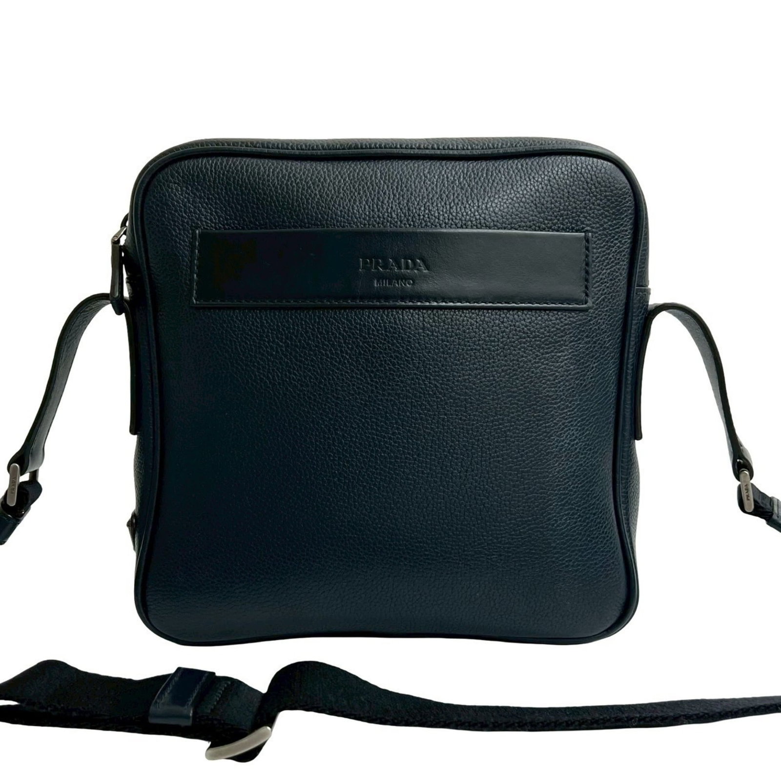 Prada Pochette Shoulder Bag Sling Bag Nylon Leather: Prada Pochette Shoulder Bag Sling Bag Nylon Leather Navy Prada Pochette Shoulder Bag Sling Bag features a unique blend of nylon and leather materials, showcasing the brand's signature style. With its 