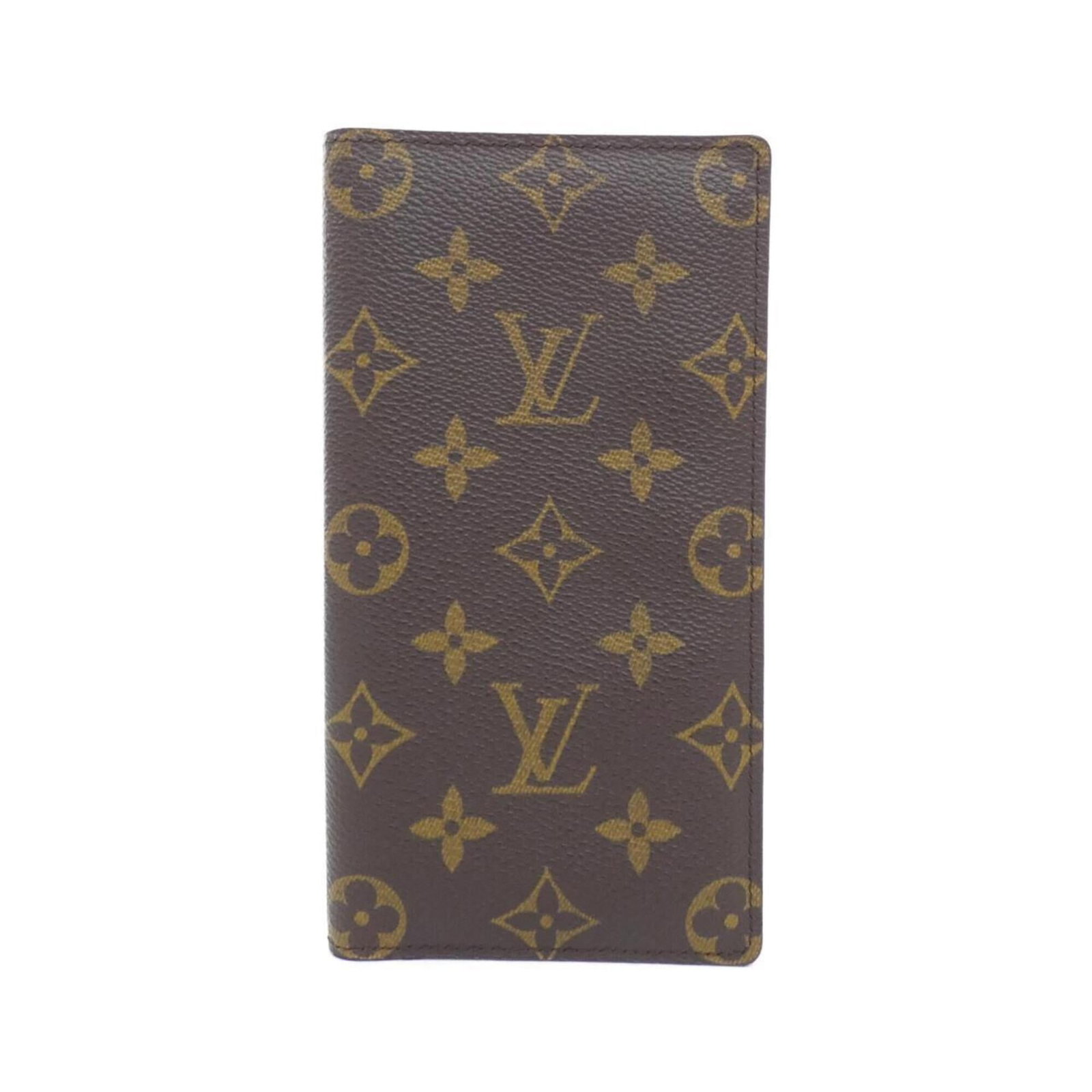 Long Bill Wallet Bi Fold Coated Canvas by Louis Vuitton: Long Bill Wallet Bi Fold Coated Canvas by Louis Vuitton Used Louis Vuitton Long Bill Wallet in Marron, featuring coated canvas construction and bi-fold design. The wallet shows some traces of usage