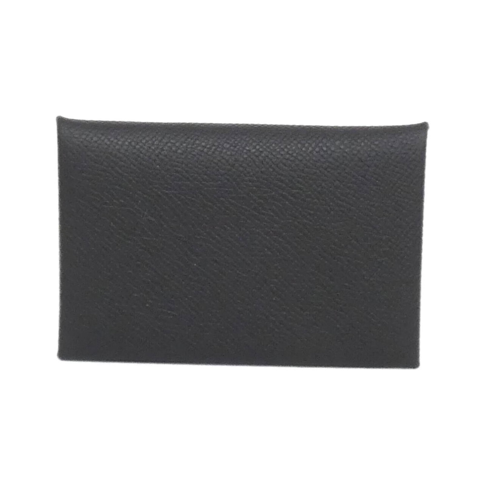 Epsom leather card case from Hermes: Epsom leather card case from Hermes Epsom leather card case from Hermes, featuring a classic design with subtle scratches and signs of wear. Made from high-quality Epsom leather, this card case exudes