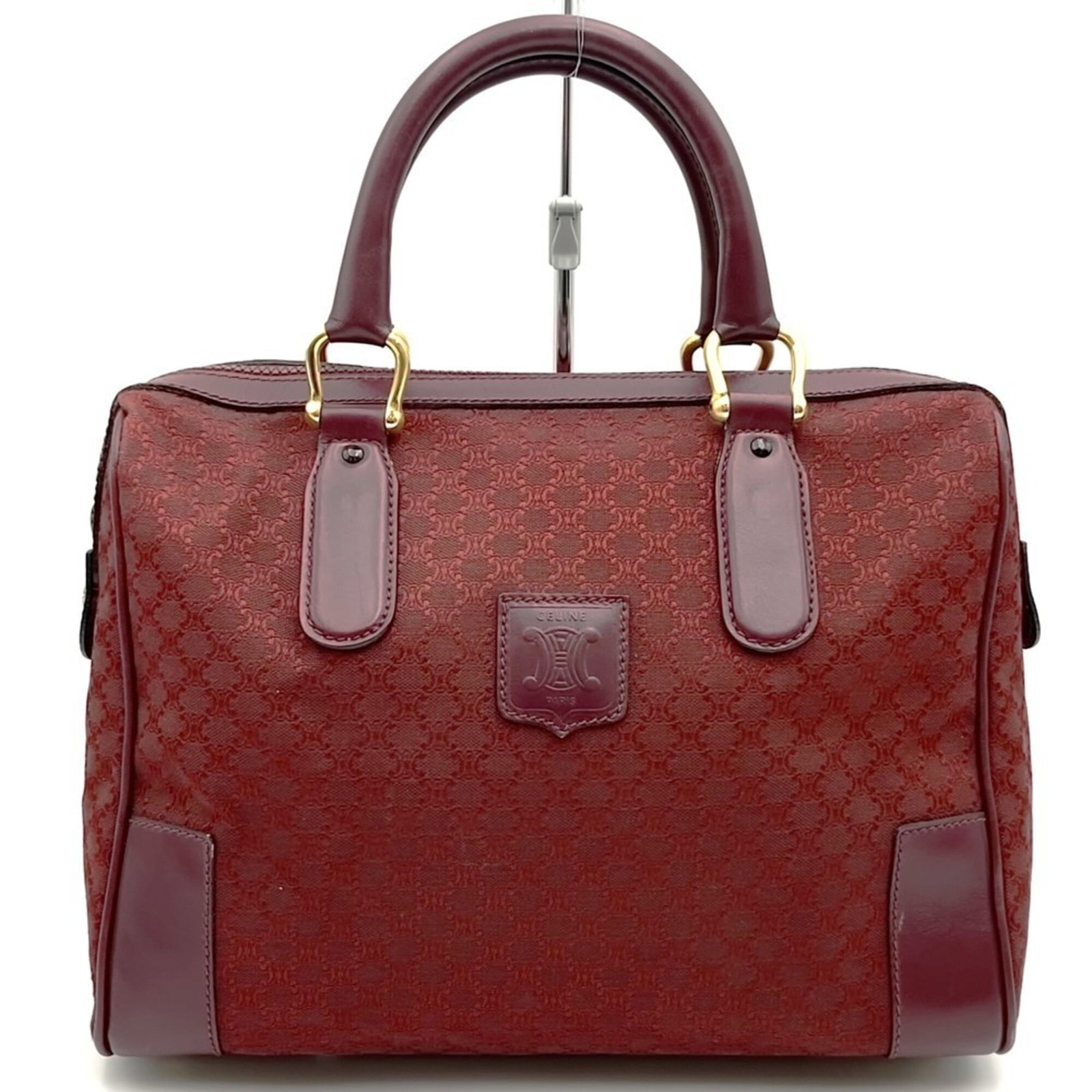 Boston Leather Canvas Handbag Bag: Boston Leather Canvas Handbag Bag The Boston Leather Canvas Handbag boasts a striking red color and canvas material, making it a bold statement piece. With its classic design and leather accents,