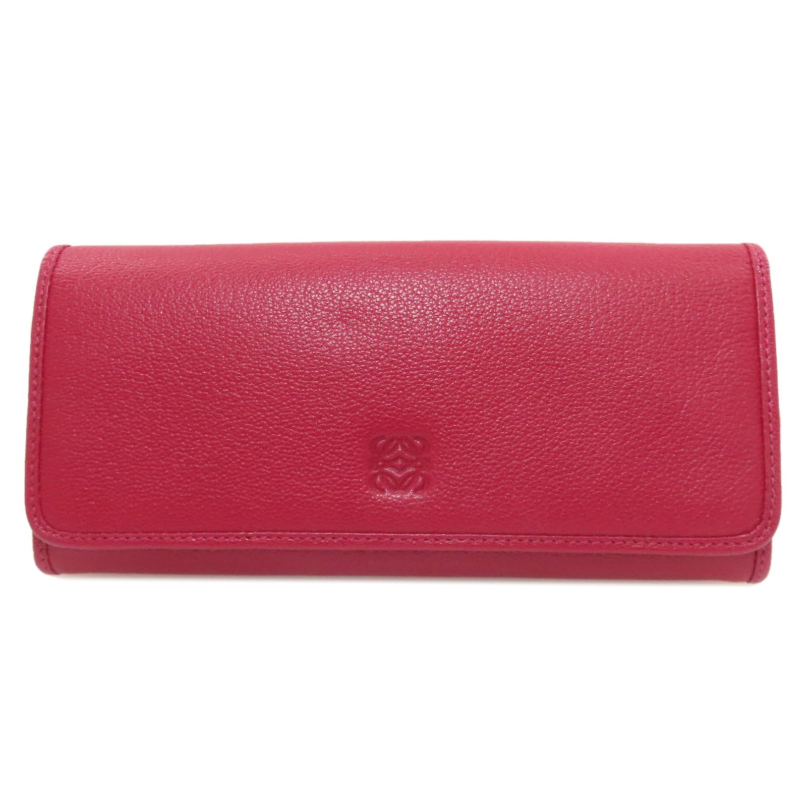 Loewe Long Wallet (Bi-Fold) Leather: Loewe Long Wallet (Bi-Fold) Leather The Loewe Long Wallet (Bi-Fold) Leather features a classic design with a bi-fold structure, perfect for everyday use. Made from high-quality calfskin leather, it