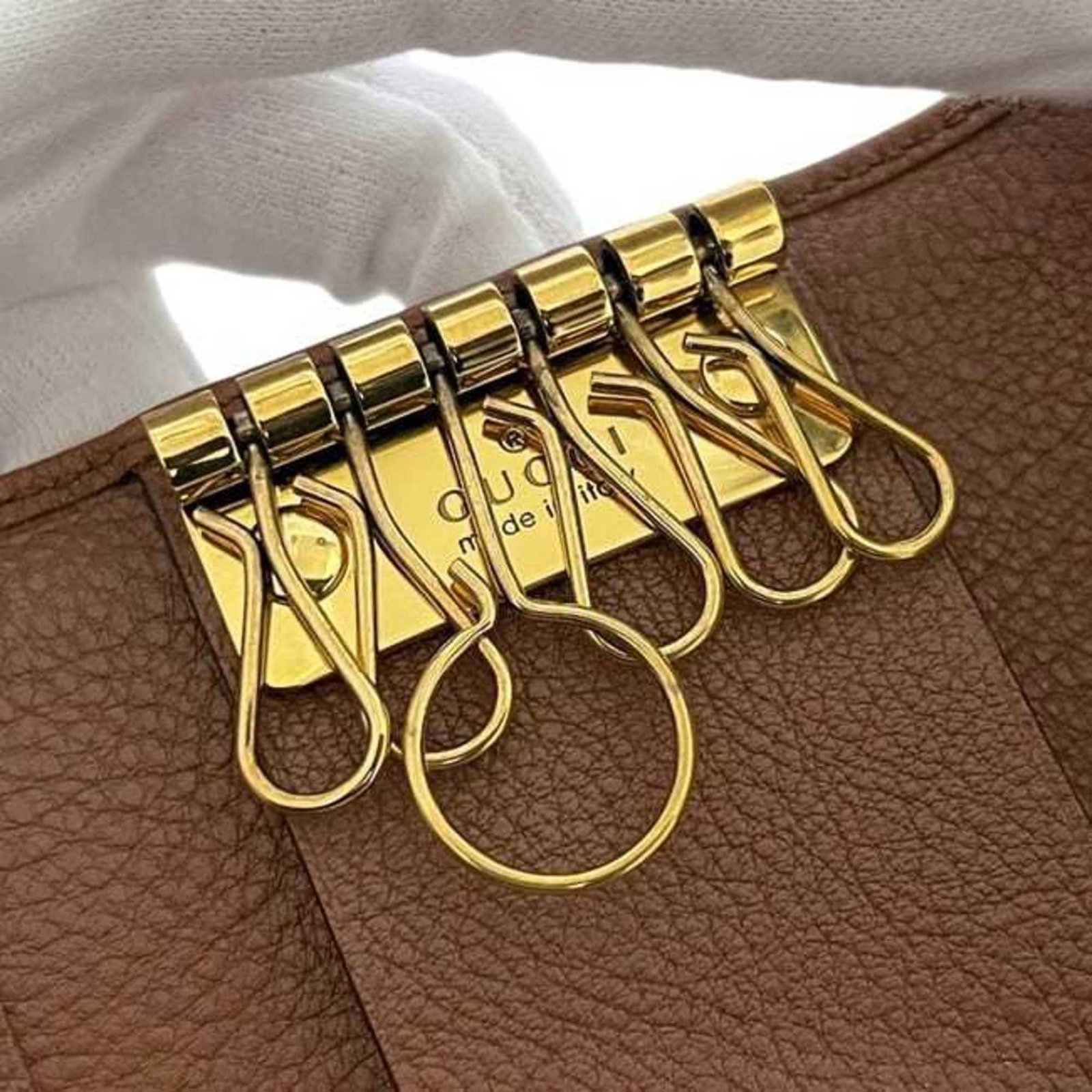 Gucci Keycase Leather Bamboo - 9