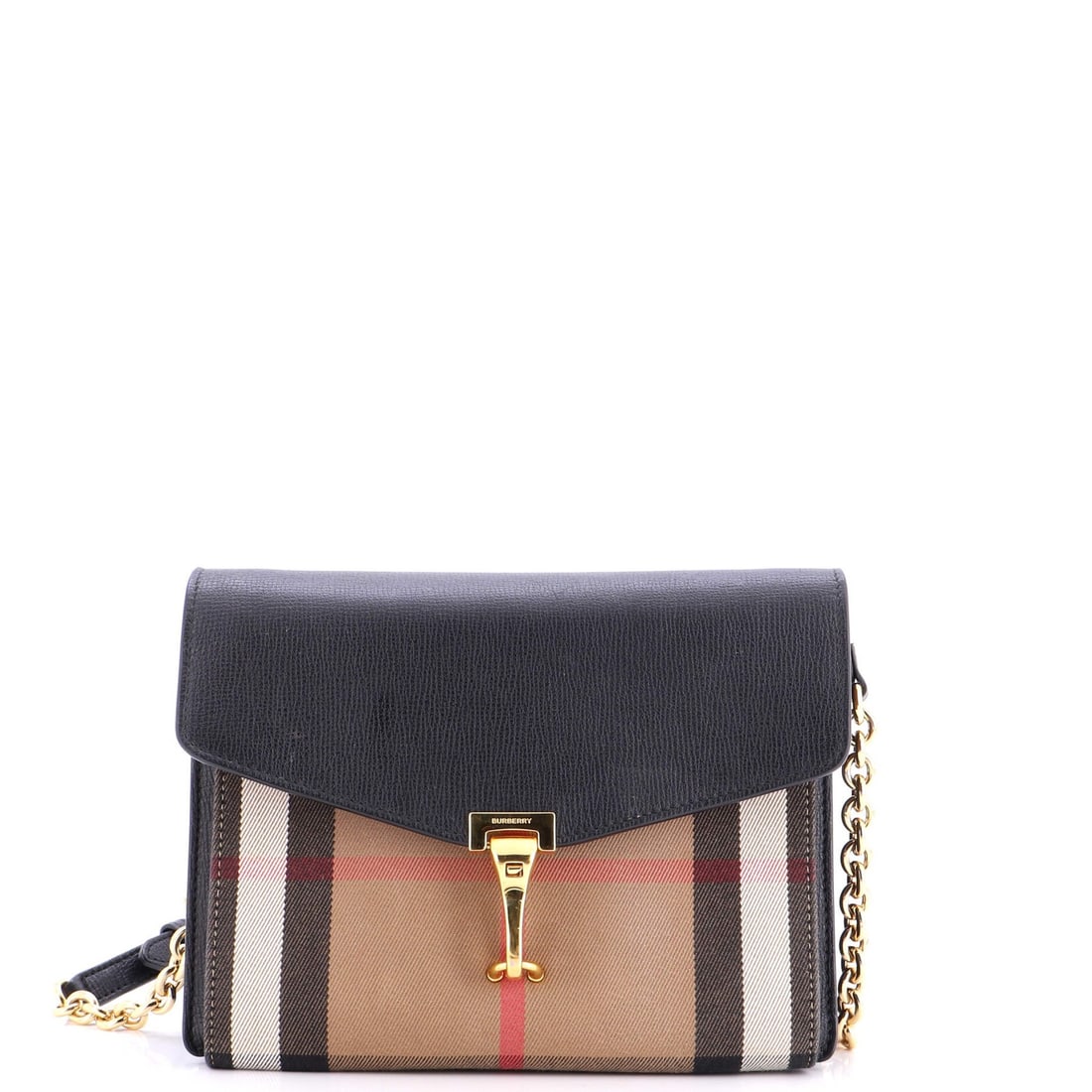 Small Leather House Bag Crossbody Burberry Macken Canvas (1 of 7)