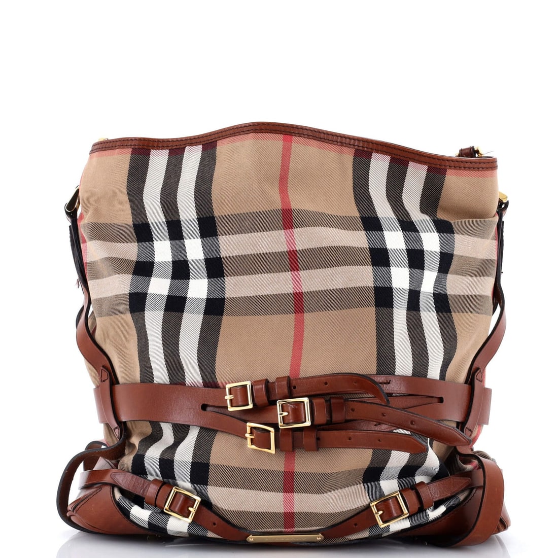 Burberry Bridle Gosford Hobo House Check Canvas Medium (1 of 7)