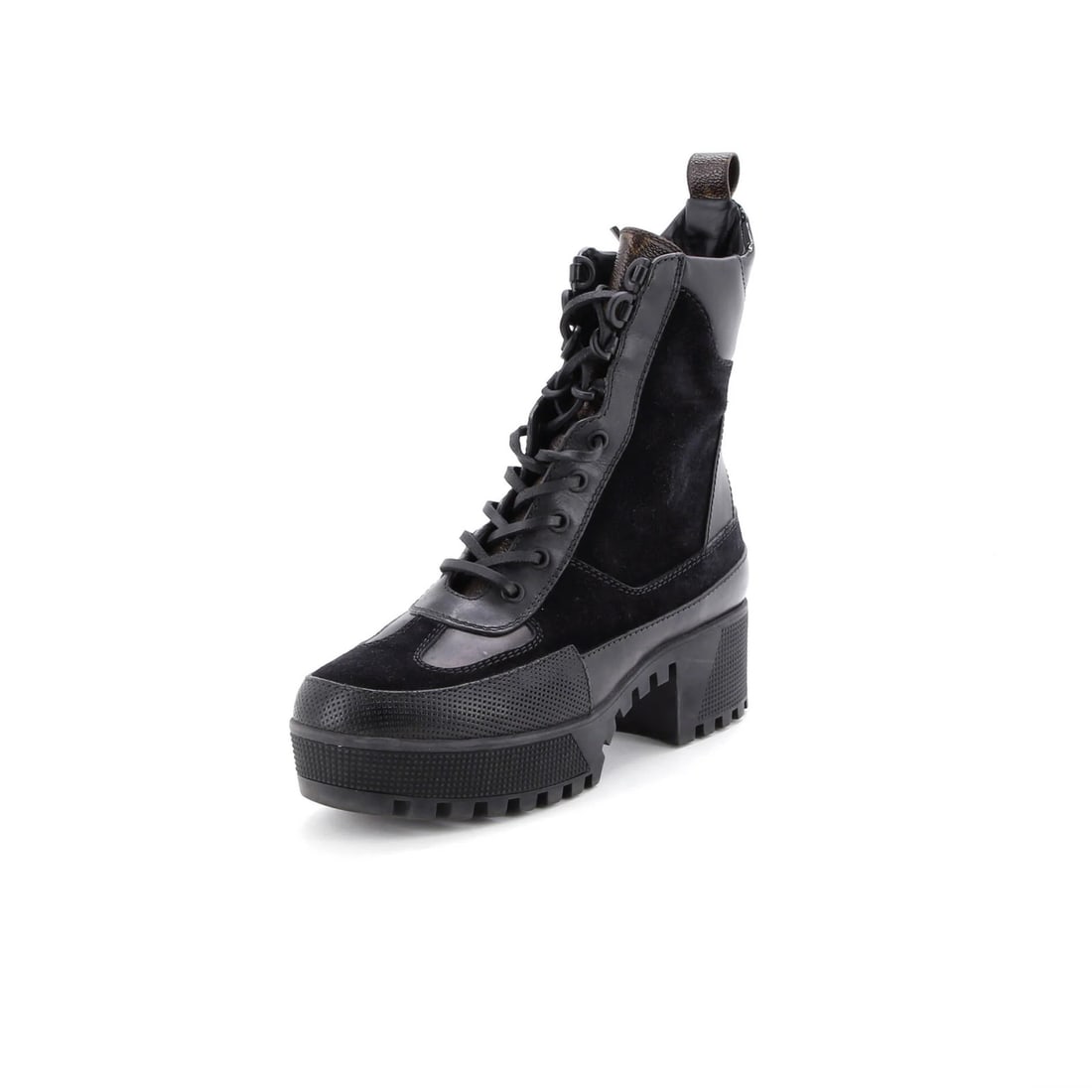 Women's Suede Monogram Platform Boots Desert with Canvas Laureate Vuitton Louis (1 of 6)