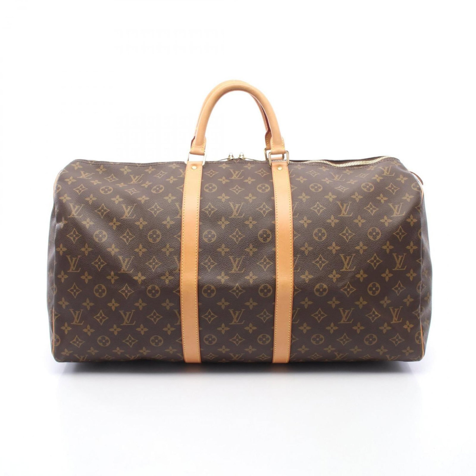Handbag Coated Boston Pvc Leather Monogram Vuitton Louis: Handbag Coated Boston Pvc Leather Monogram Vuitton Louis Used Louis Vuitton Boston Bag in brown color with coated canvas, Pvc, and monogram leather. This handbag features the iconic monogram pattern a