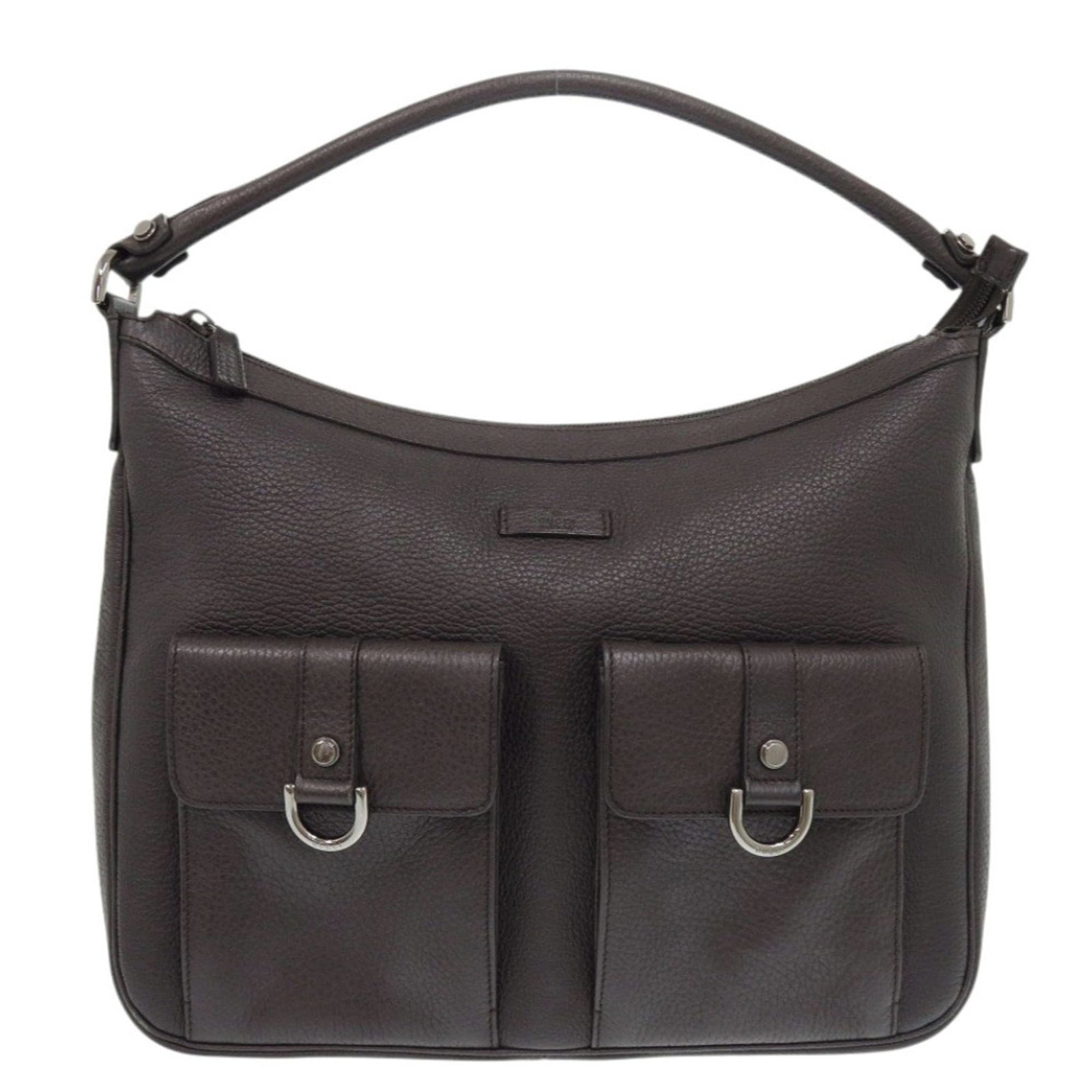 Gucci Handbag Shoulder Bag Leather: Gucci Handbag Shoulder Bag Leather Dark Brown Gucci Leather Shoulder Bag for Women. This used shoulder bag features high-quality leather with a few traces of usage, some scratches and dirt visible