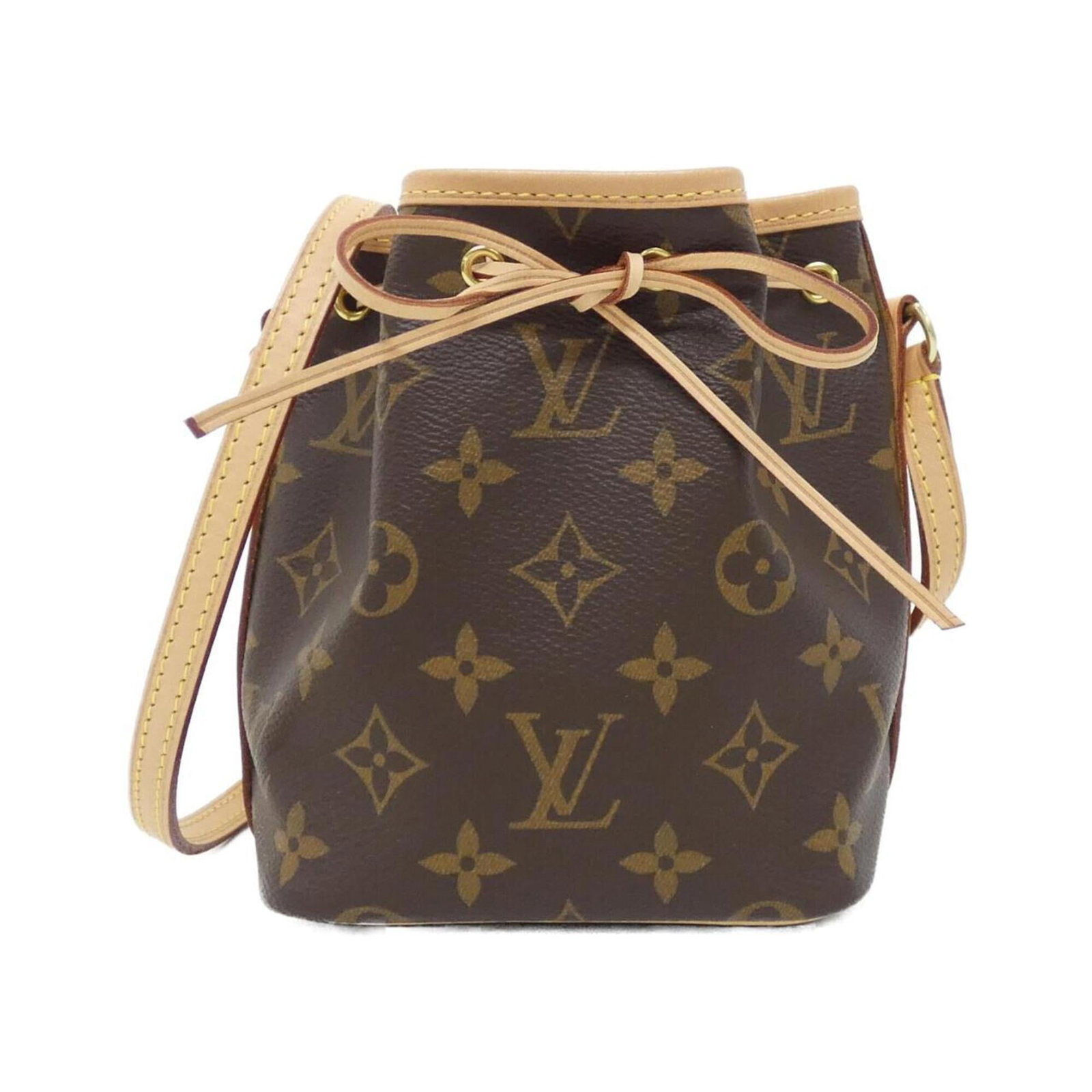 Coated Canvas By Shoulder Bag Louis Vuitton: Coated Canvas By Shoulder Bag Louis Vuitton Coated canvas by shoulder bag in marron, featuring gold hardware and a classic design. This used Louis Vuitton bag has some minor signs of usage, including