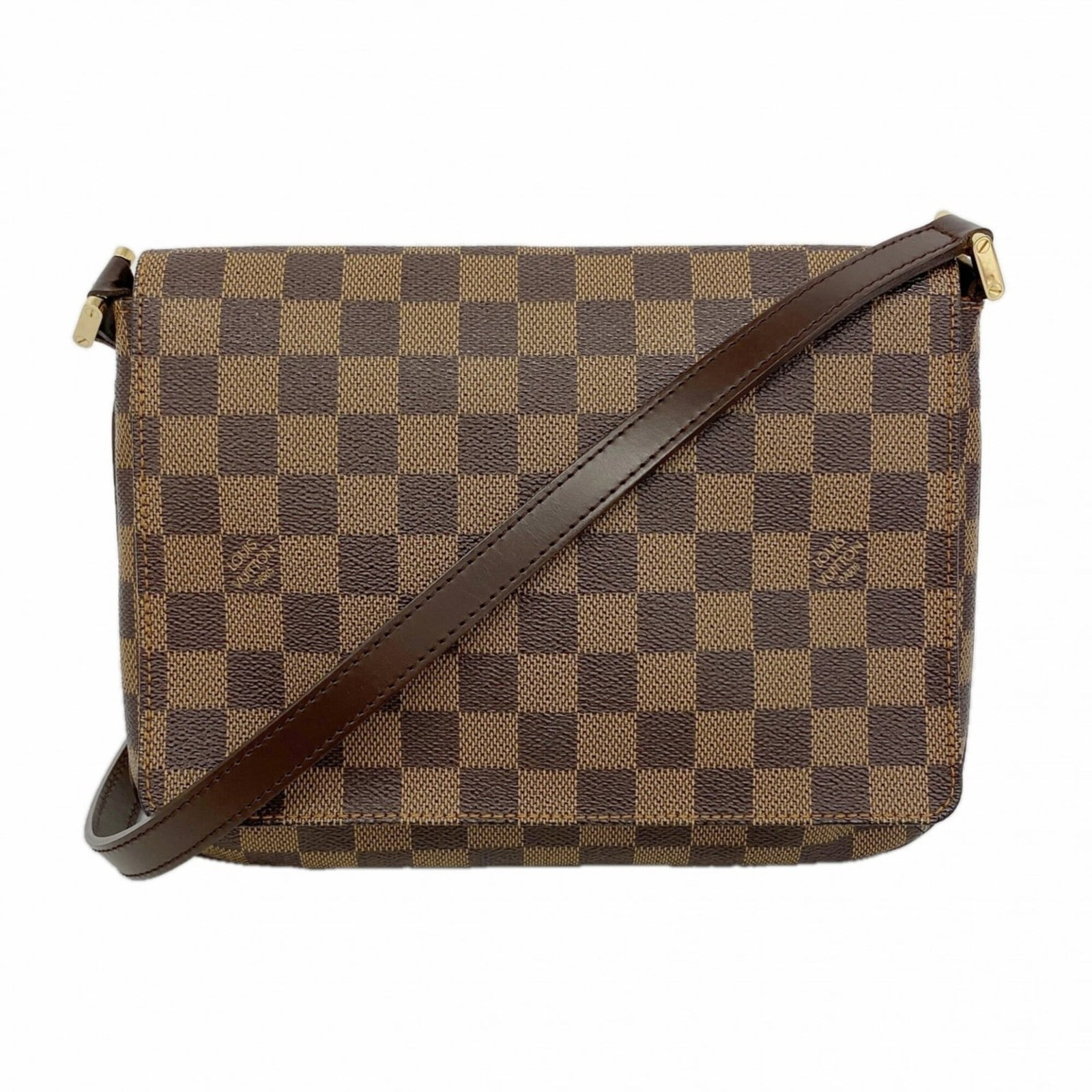 Shoulder Bag of Louis Vuitton: Shoulder Bag of Louis Vuitton The Louis Vuitton shoulder bag features an Ebene color and measures 20cm x 26cm x 2cm. With its classic design, this bag has been worn and shows traces of usage, includin