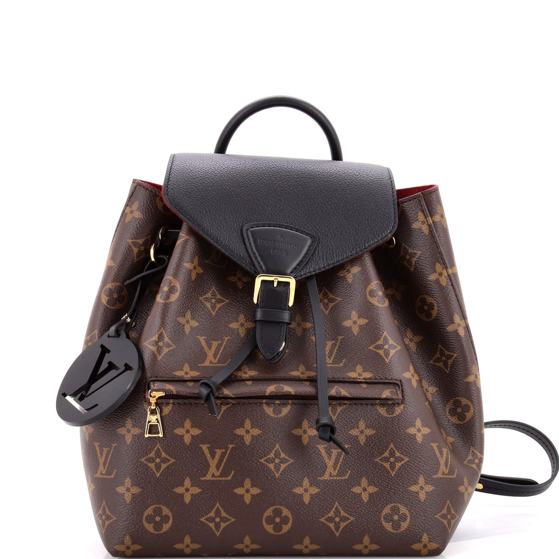 Louis Vuitton Montsouris NM Backpack Monogram Canvas with Leather PM: Louis Vuitton Montsouris NM Backpack Monogram Canvas with Leather PM Brown Louis Vuitton Montsouris NM Backpack Monogram Canvas with Leather PM, featuring a classic canvas exterior and gold hardware.