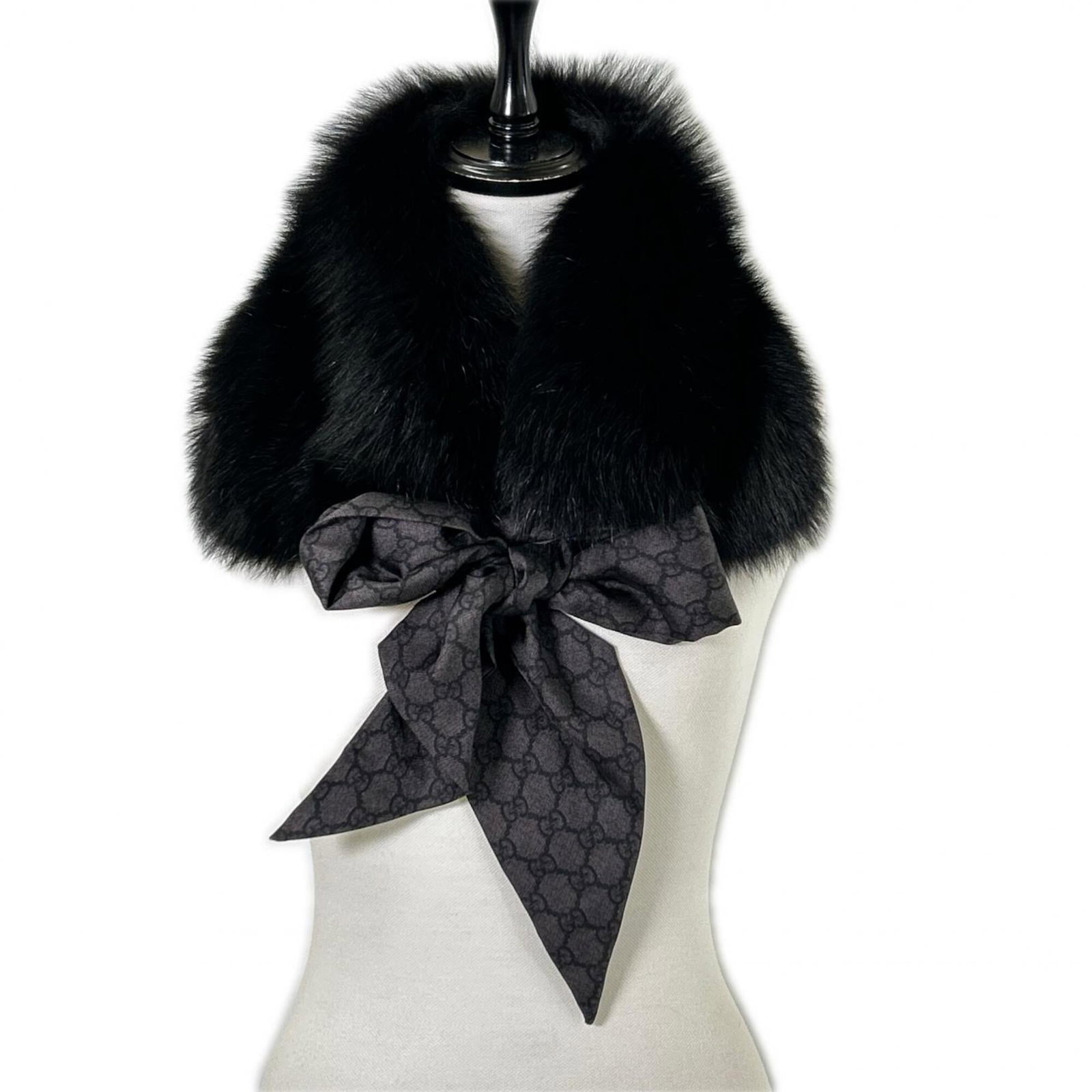Fur Silk Tippet Gucci (1 of 8)