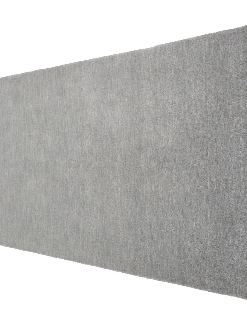 Solid Hand Loomed Gray Gabbeh Wool Runner Rug Home Decor Carpet - 9
