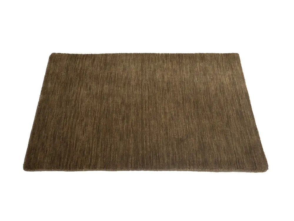 Solid wool gabbeh rug brown 2x3 all size modern available - 5