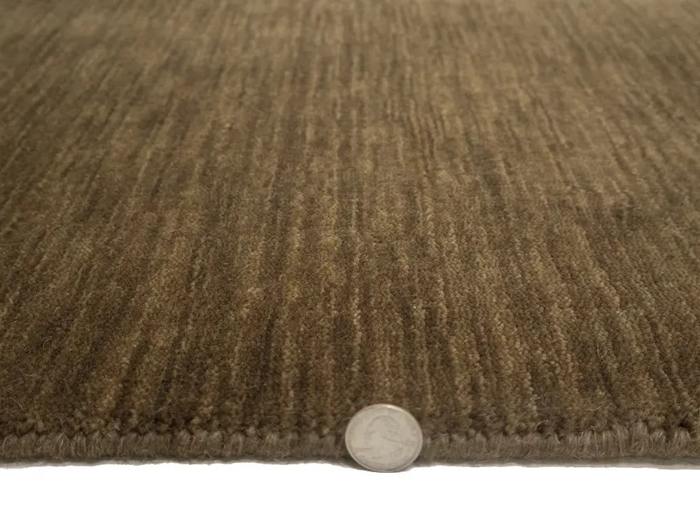 Solid wool gabbeh rug brown 2x3 all size modern available - 7