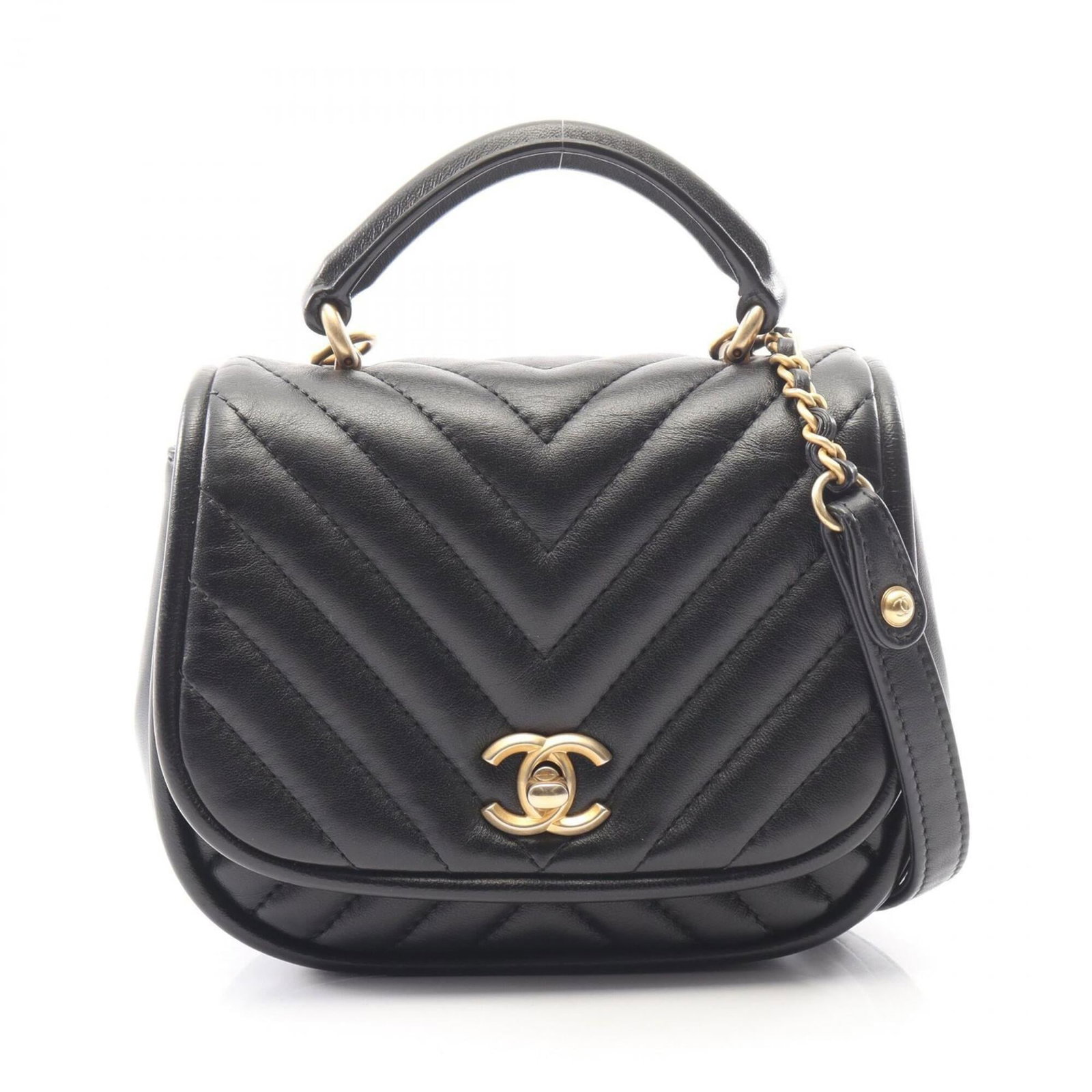 Chanel Handbag Shoulder Bag Leather: Chanel Handbag Shoulder Bag Leather This classic Chanel shoulder bag features luxurious lambskin leather in black, crafted with attention to detail and timeless design. Measuring 14cm x 15cm x 7cm, it
