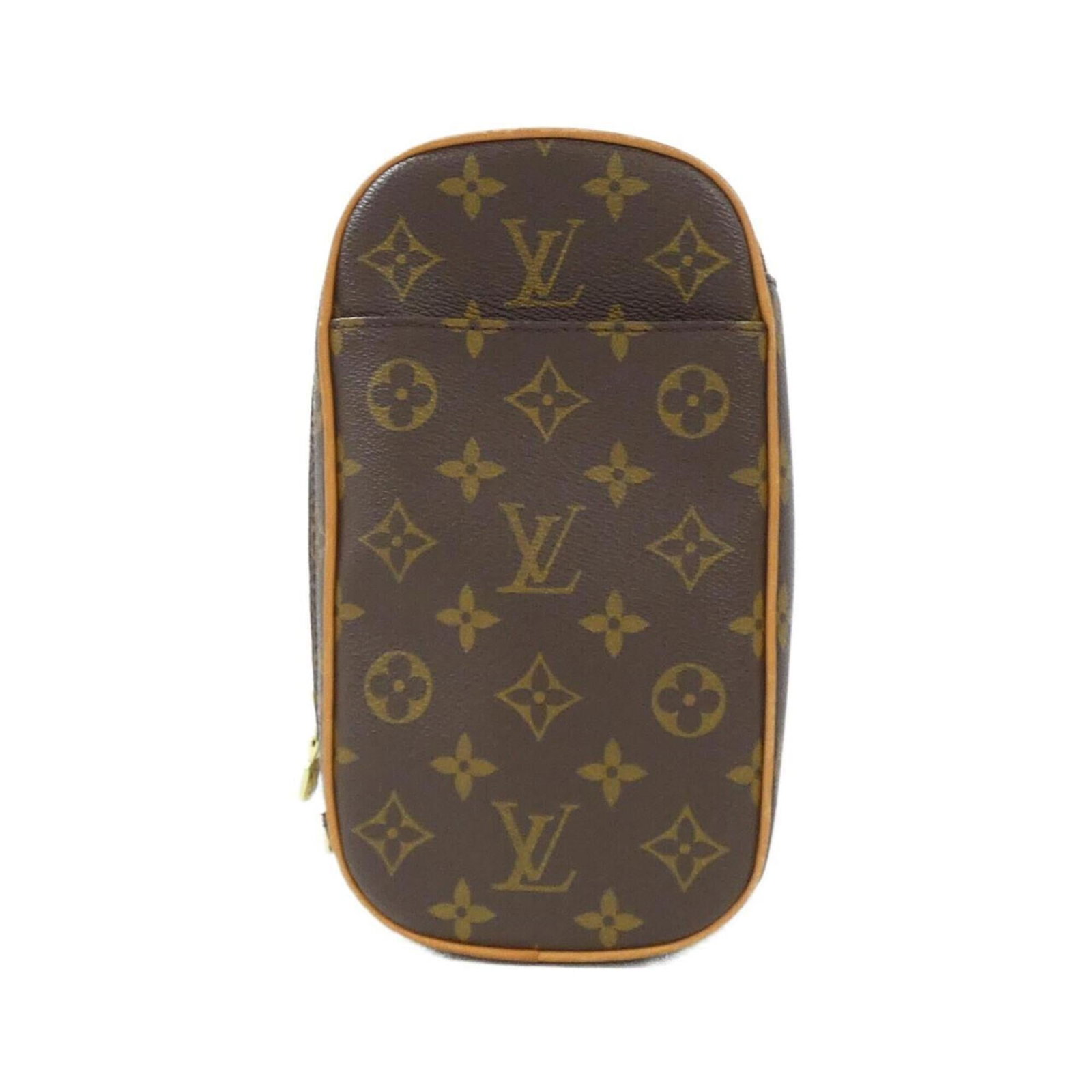 Shoulder bag monogram pochette Louis Vuitton: Shoulder bag monogram pochette Louis Vuitton Monogrammed with classic Louis Vuitton style, this pochette shoulder bag boasts a timeless design. With its gold monogram hardware and marron leather, the 