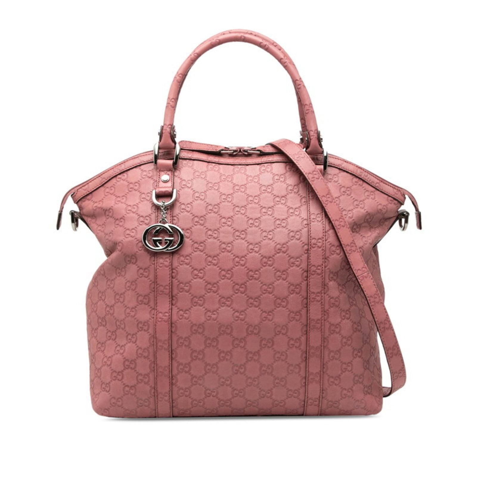 Gucci Handbag Shoulder Bag Leather: Gucci Handbag Shoulder Bag Leather This Gucci handbag shoulder bag features high-quality leather in a vibrant pink color. With its classic design and timeless style, it's a versatile accessory that