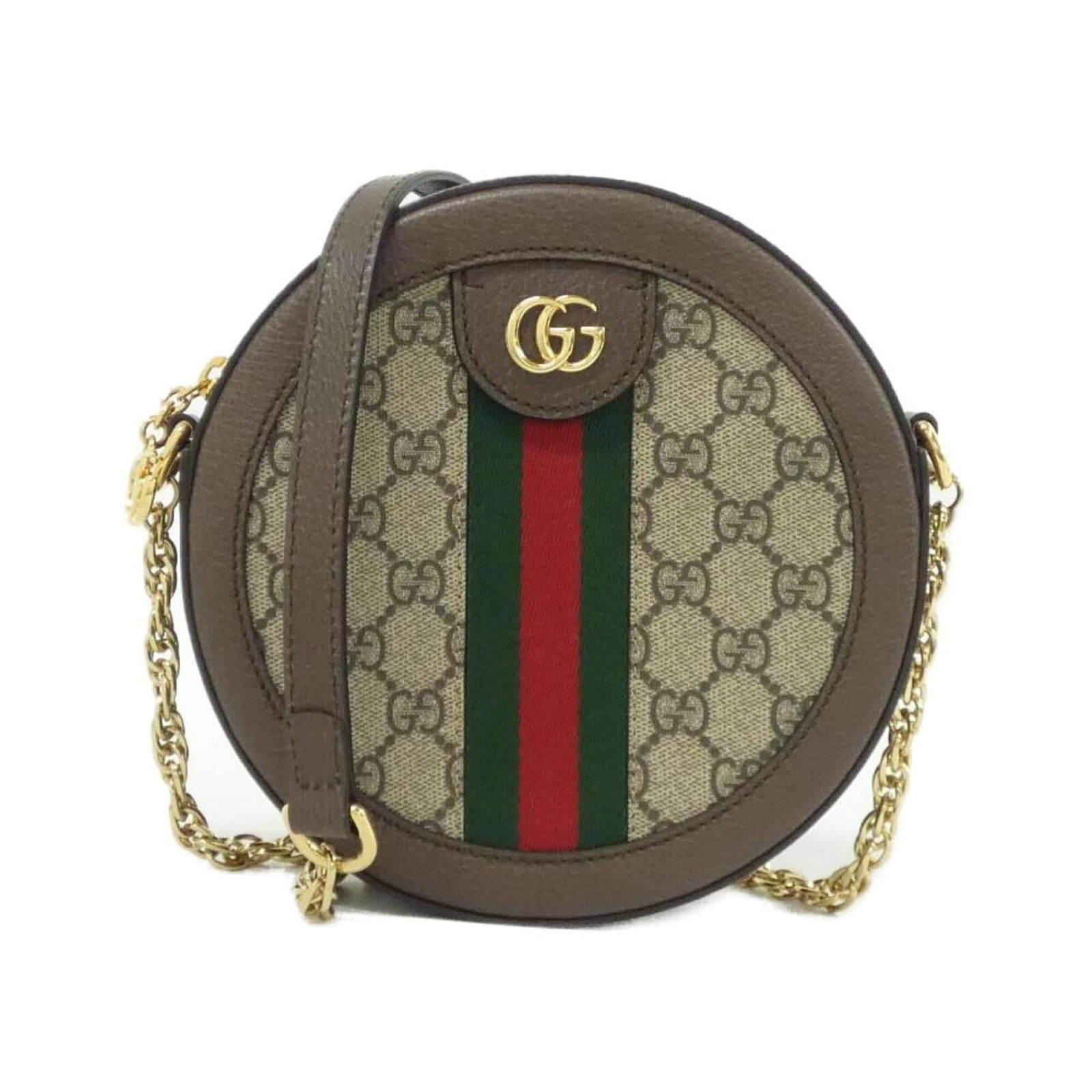 Gucci supreme shoulder bag: Gucci supreme shoulder bag Gucci Supreme shoulder bag in beige and brown, featuring gold hardware. This versatile bag measures 19cm x 19cm x 4cm and showcases a few traces of usage with some minor scr