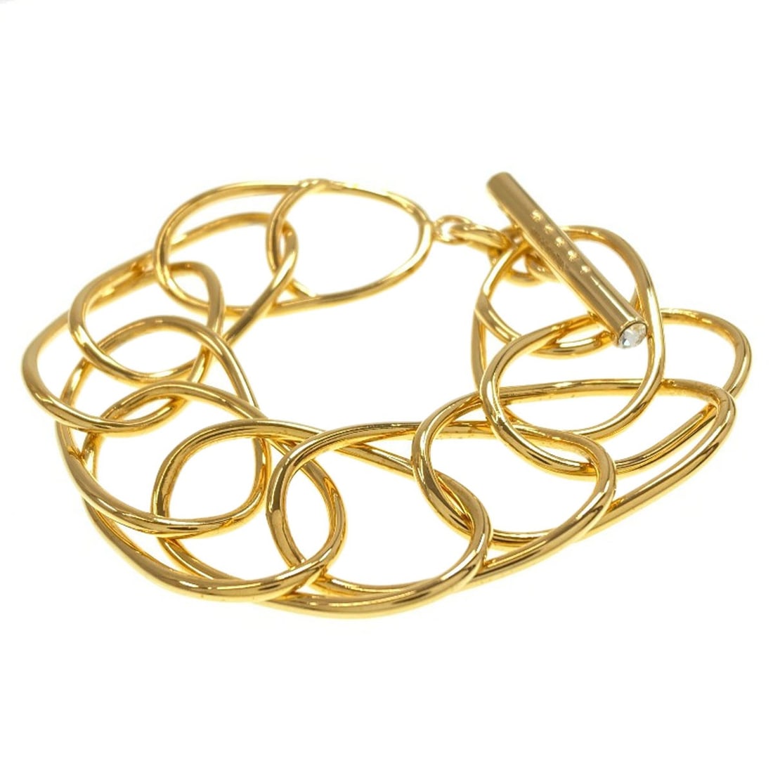 Big Chain Metal Marni: Big Chain Metal Marni Big Chain Metal Marni bracelet features a gold metal chain with an exterior color of gold. The style is characterized by its metal material and gold color, making it a