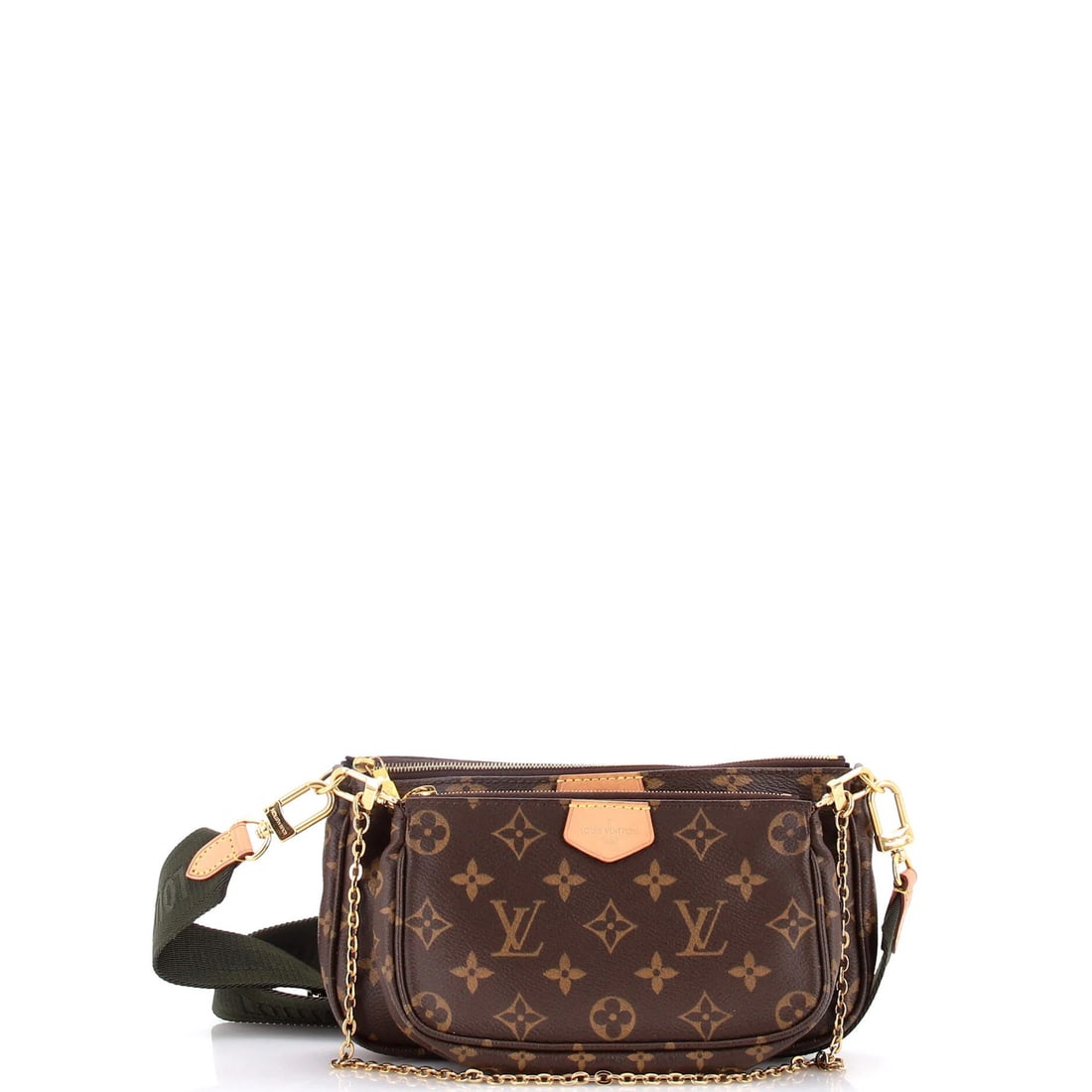 Canvas Monogram Pochette Accessoires Louis Vuitton: Canvas Monogram Pochette Accessoires Louis Vuitton Canvas Monogram Pochette Accessoires Louis Vuitton in Brown, featuring the iconic multi monogram canvas exterior and gold hardware. This cross body