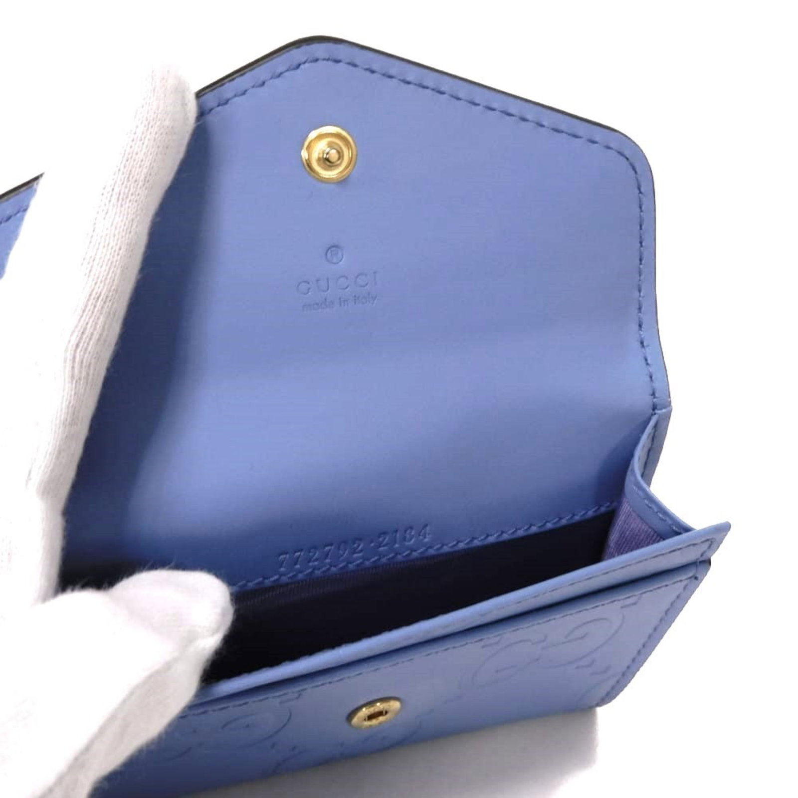 Case card leather gucci - 7