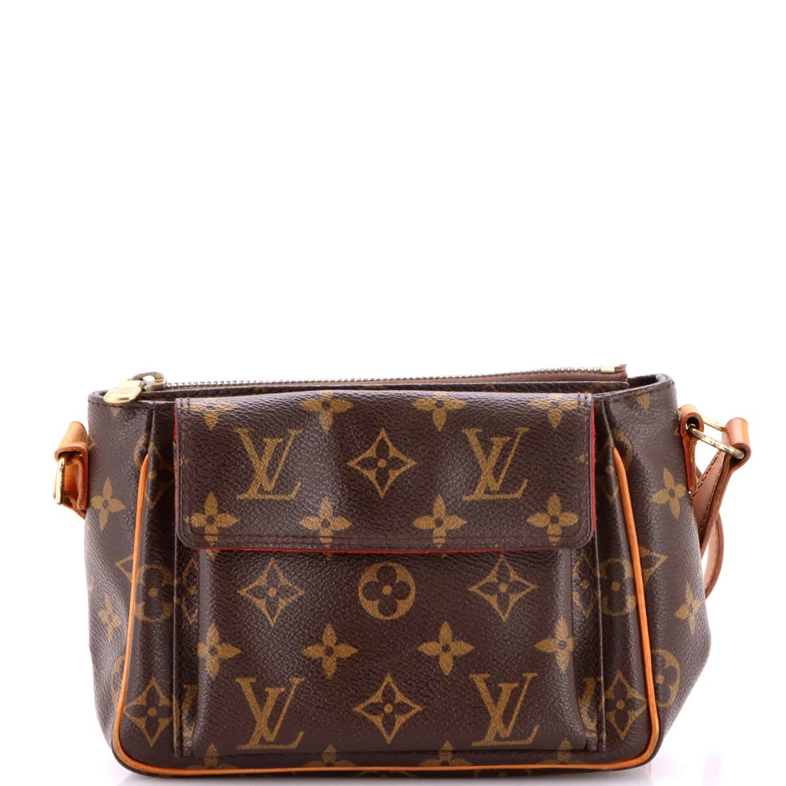 Louis Vuitton Viva Cite Handbag Monogram Canvas PM: Louis Vuitton Viva Cite Handbag Monogram Canvas PM Brown Louis Vuitton Viva Cite Handbag Monogram Canvas PM features a classic cross body design with heavy corner wear and edge wear on the exterior.