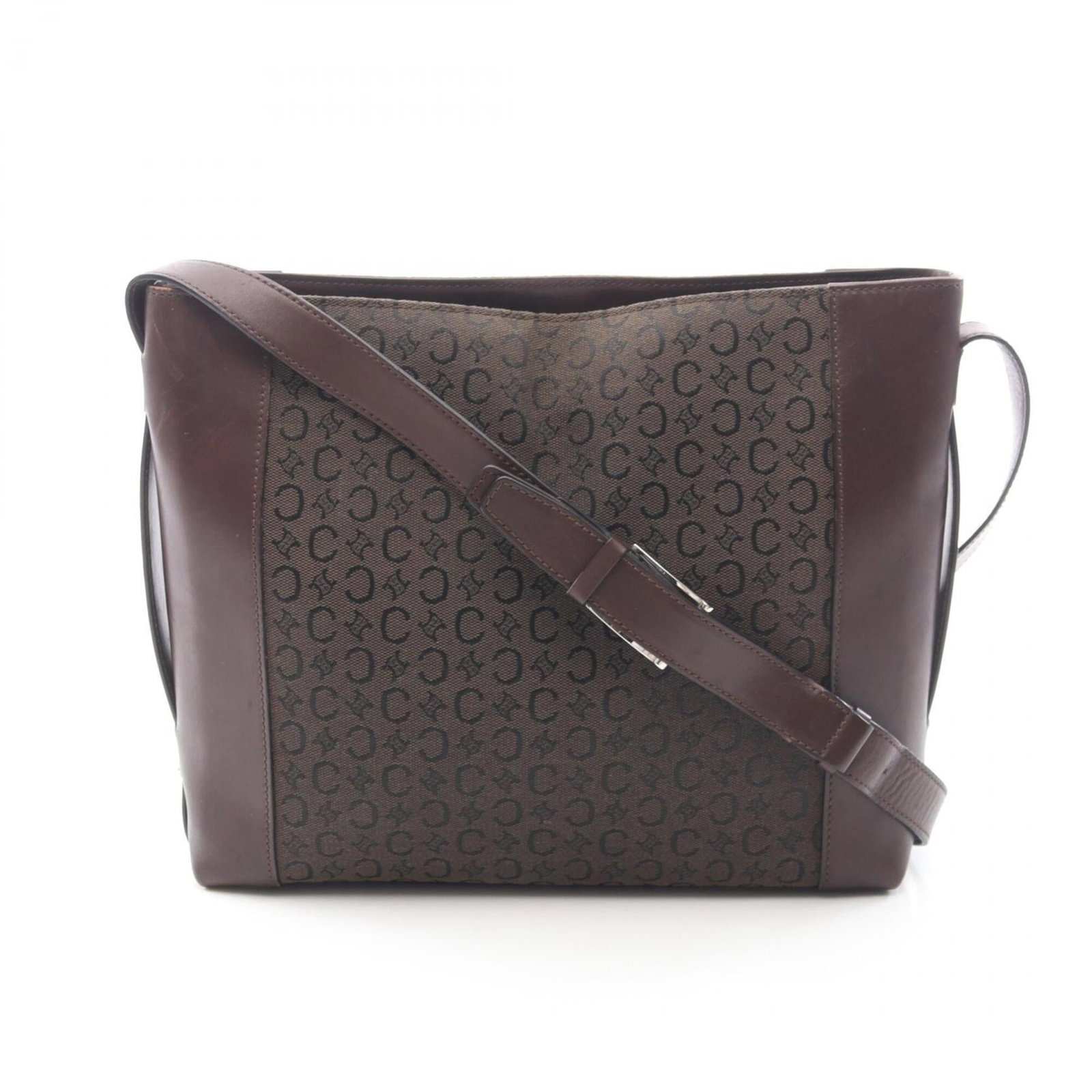 Canvas leather shoulder bag handbag Celine: Canvas leather shoulder bag handbag Celine Canvas leather shoulder bag from Celine, featuring a sturdy canvas and rich leather construction. The brown color and classic design make for a timeless
