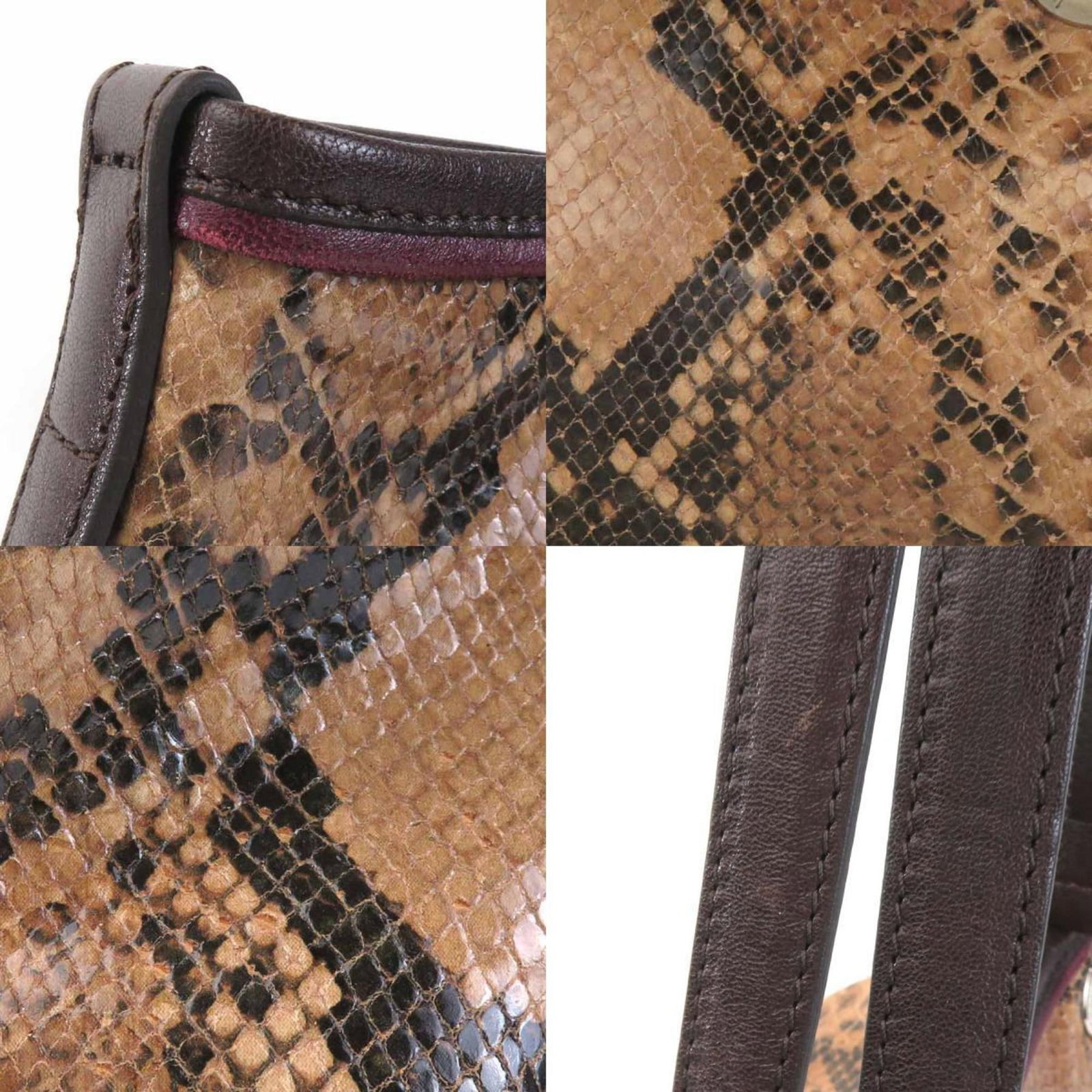 Handbag Leather Longchamp - 4