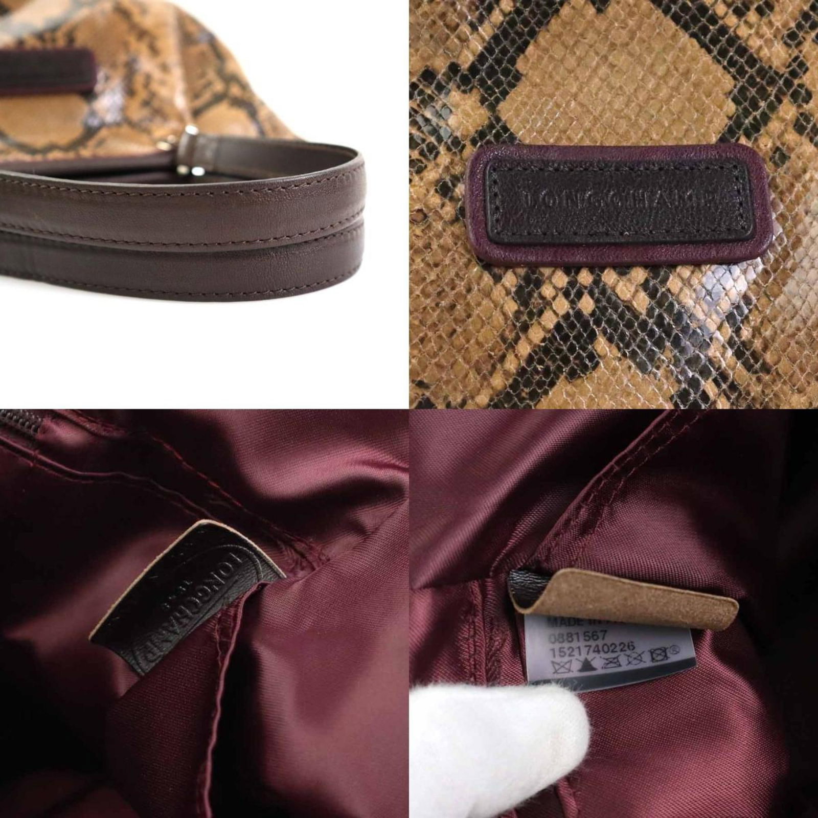 Handbag Leather Longchamp - 5