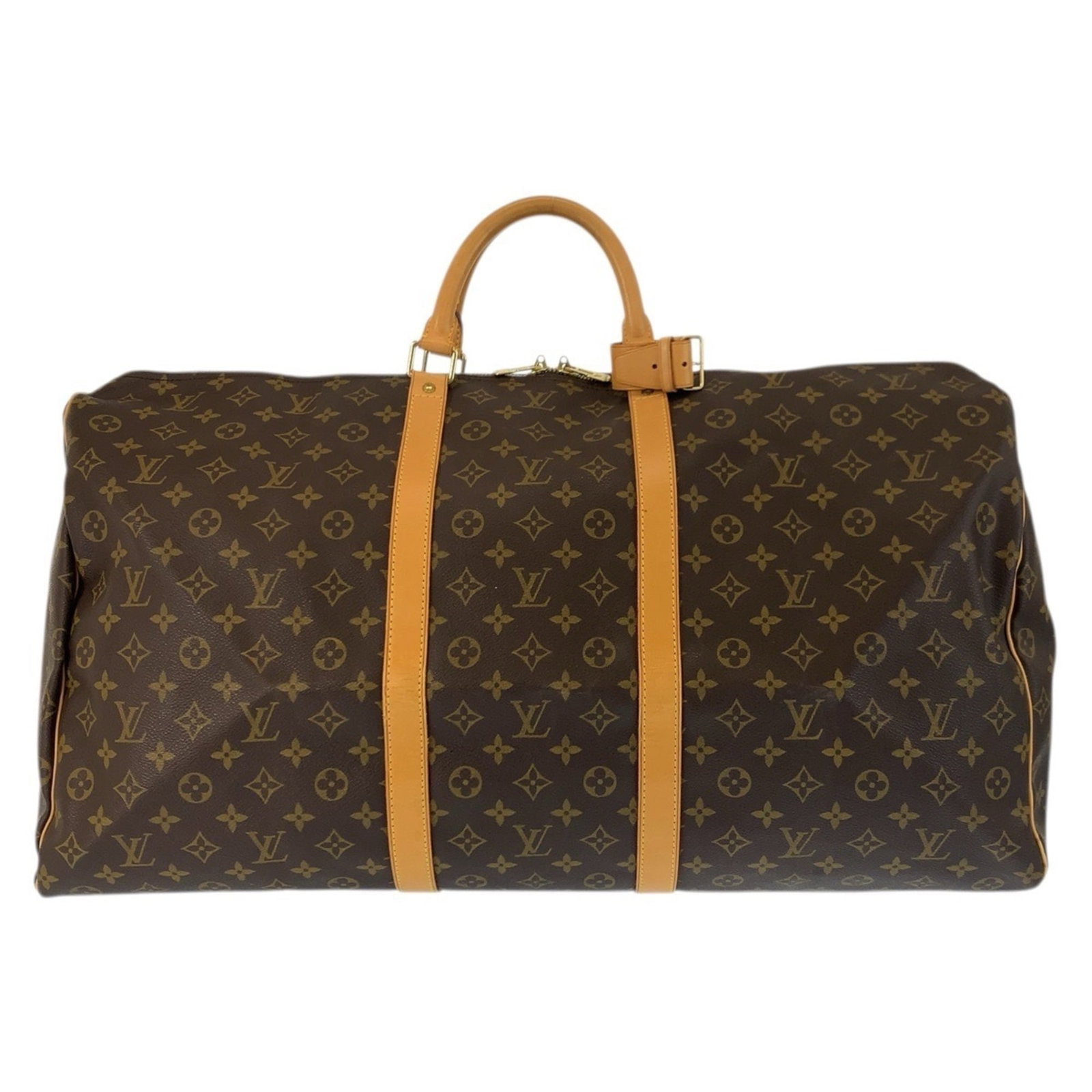 Louis Vuitton Handbag Leather Bag Boston Pvc: Louis Vuitton Handbag Leather Bag Boston Pvc Brown Louis Vuitton Boston Bag with Gold Hardware, Made from Pvc and Leather. This used handbag features a classic design with a brown leather exterior