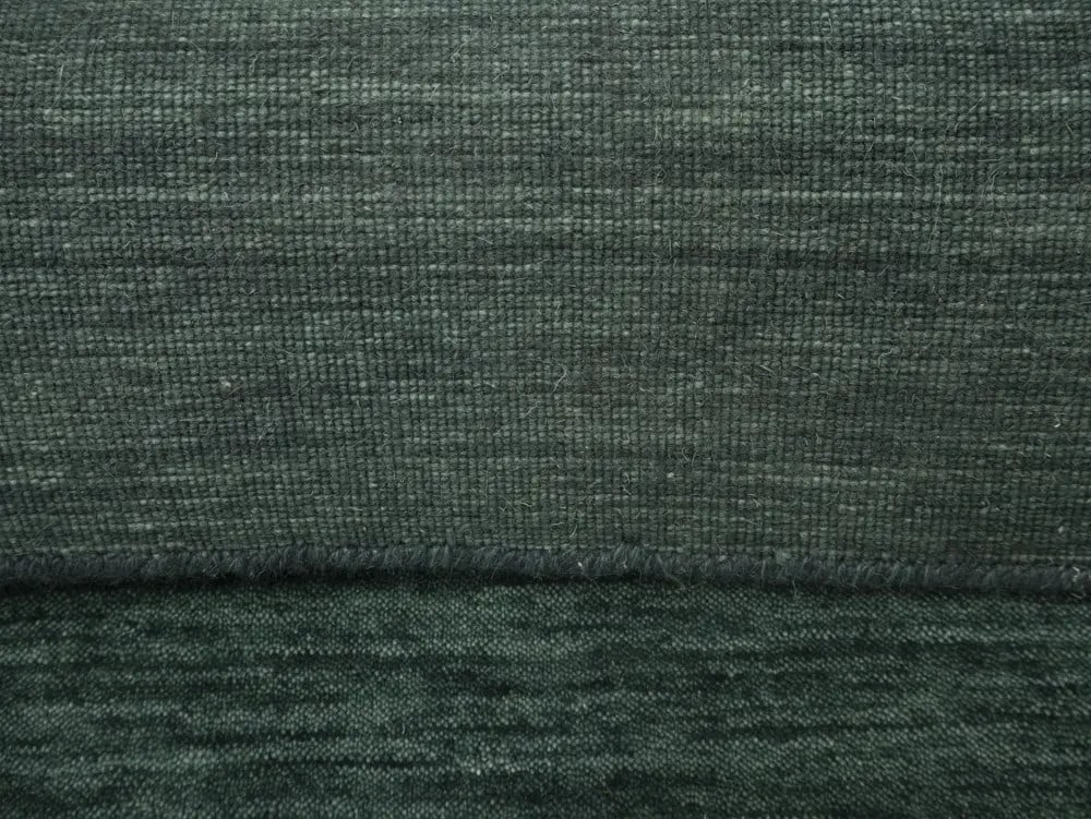 Modern Area Rug Dark Green Solid Gabbeh - 10