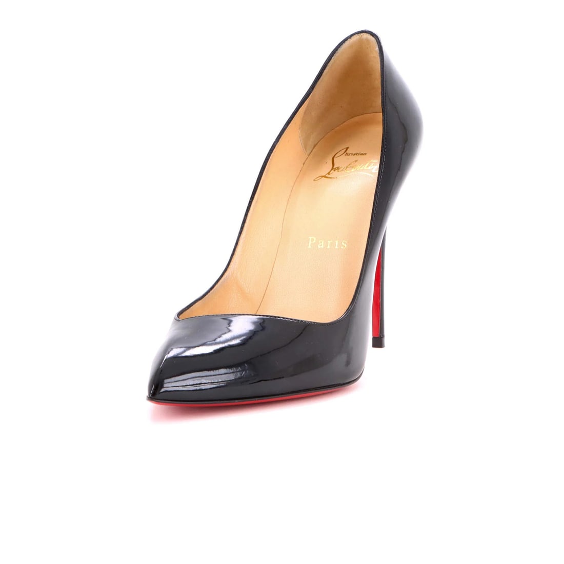 Christian Louboutin Women's Corneille Pumps Patent 100: Christian Louboutin Women's Corneille Pumps Patent 100 Christian Louboutin's Women's Corneille Pumps Patent 100 are sleek and sophisticated black patent leather shoes. Featuring minor creasing and
