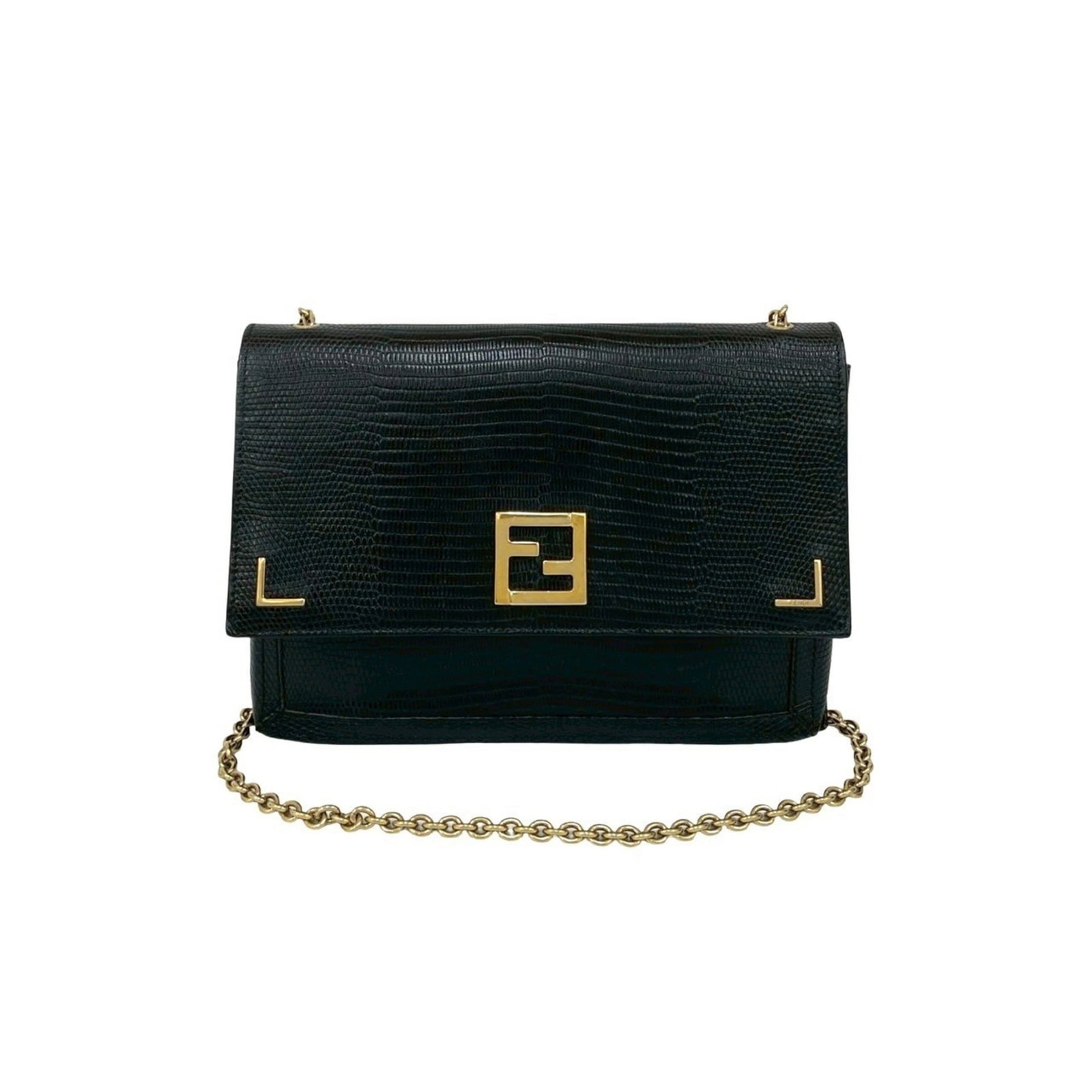 Pochette Leather Shoulder Bag Fendi: Pochette Leather Shoulder Bag Fendi The Fendi Pochette Leather Shoulder Bag boasts sleek, sophisticated design with its classic black leather exterior. Measuring 14cm x 20cm x 2cm, it offers a