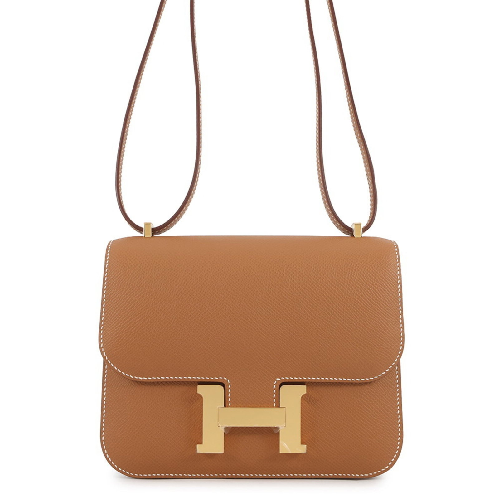 Handbag Leather Epsom Bag Shoulder Hermes: Handbag Leather Epsom Bag Shoulder Hermes Gold Brown Epsom Leather Shoulder Bag from Hermes. This like-new, mint condition shoulder bag features the iconic Epsom leather material and a classic design