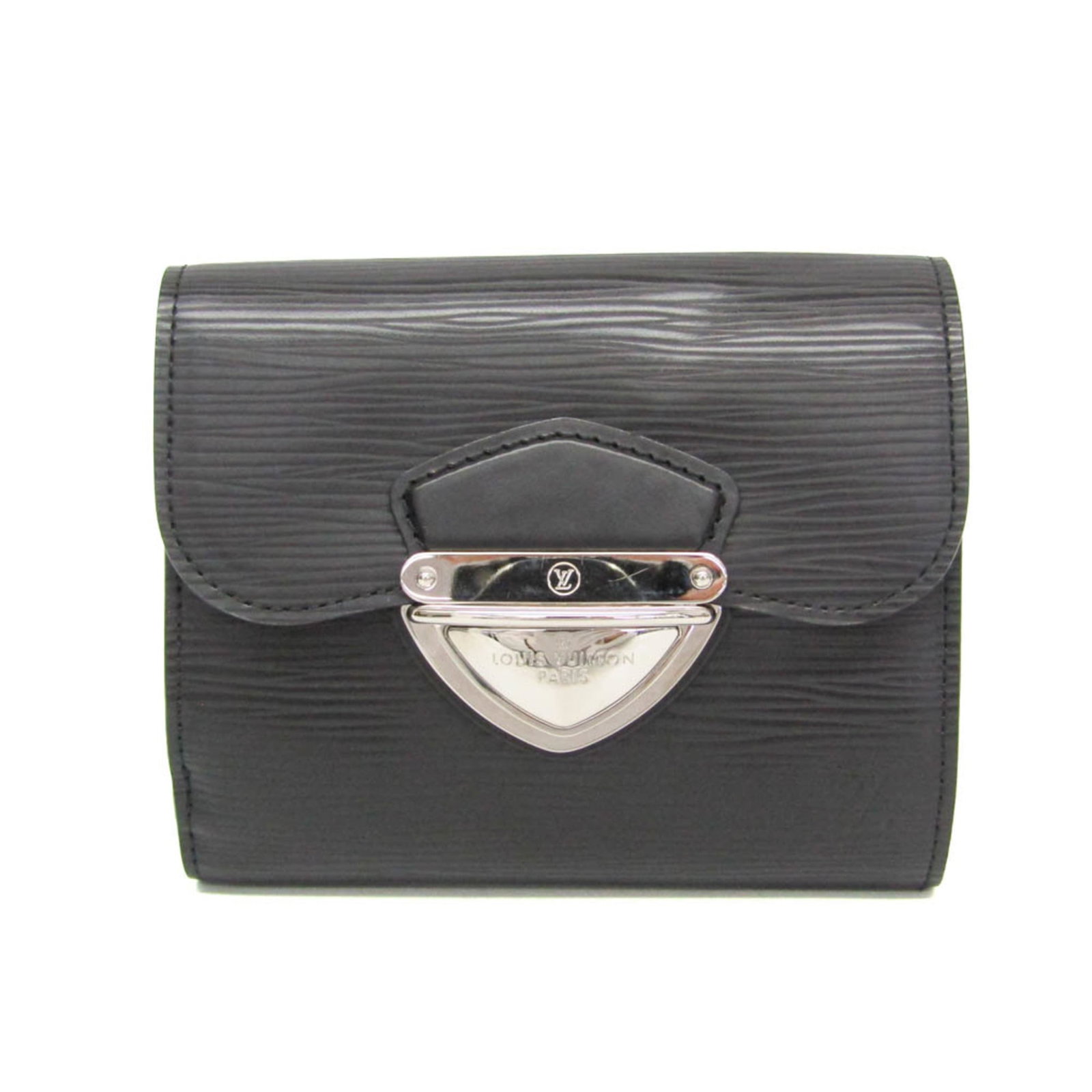 Louis Vuitton Wallet (Tri-Fold) Epi Leather: Louis Vuitton Wallet (Tri-Fold) Epi Leather Used Louis Vuitton Wallet (Tri-Fold) in Epi Leather, featuring a classic design with a push lock closure and multiple pockets for organization. The wallet