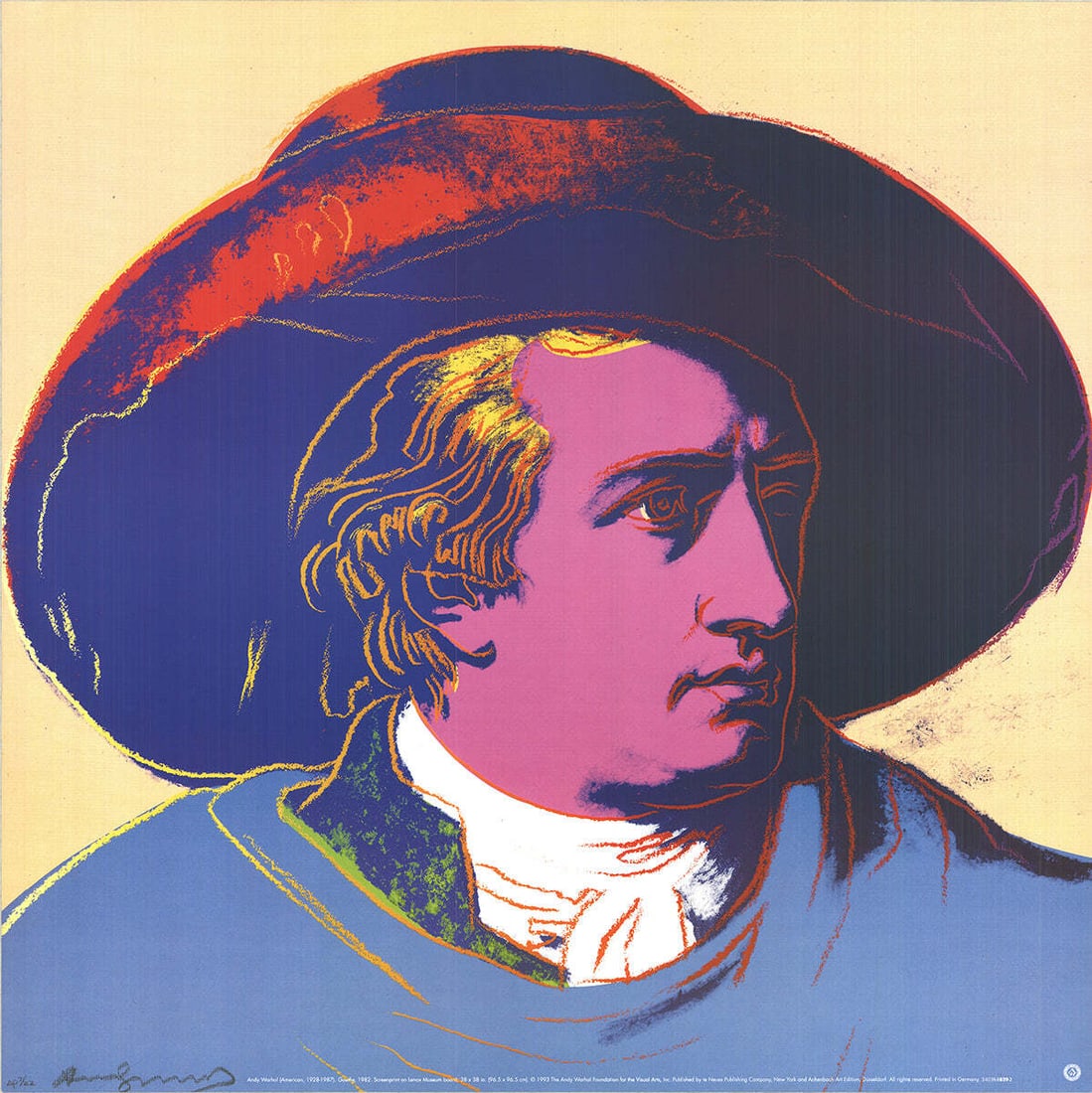 ANDY WARHOL Goethe Red and Black (sm) 26" x 26" Poster 1993 Pop Art Multicolor (1 of 4)