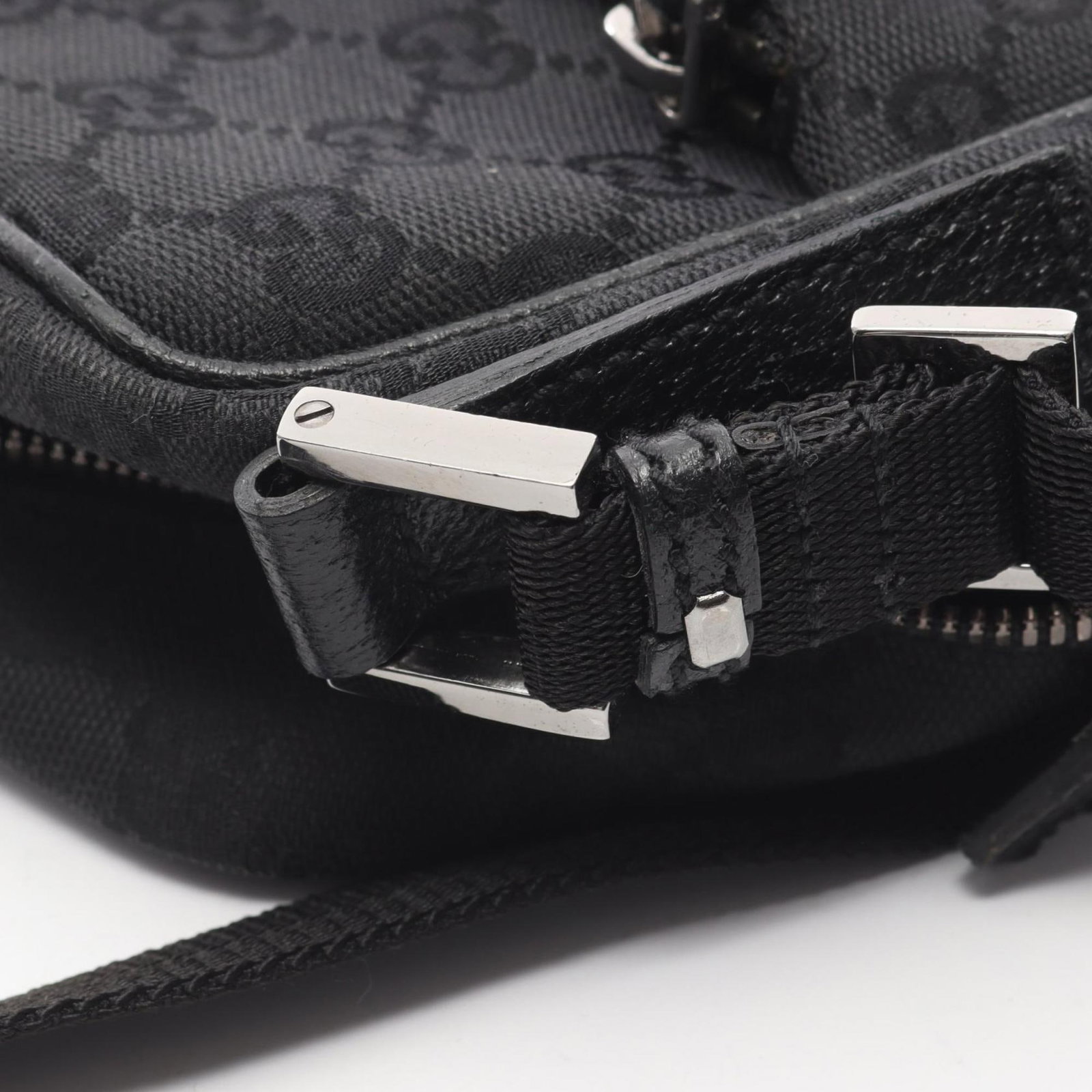 Handbag Canvas Leather Gucci Shoulder Bag - 7