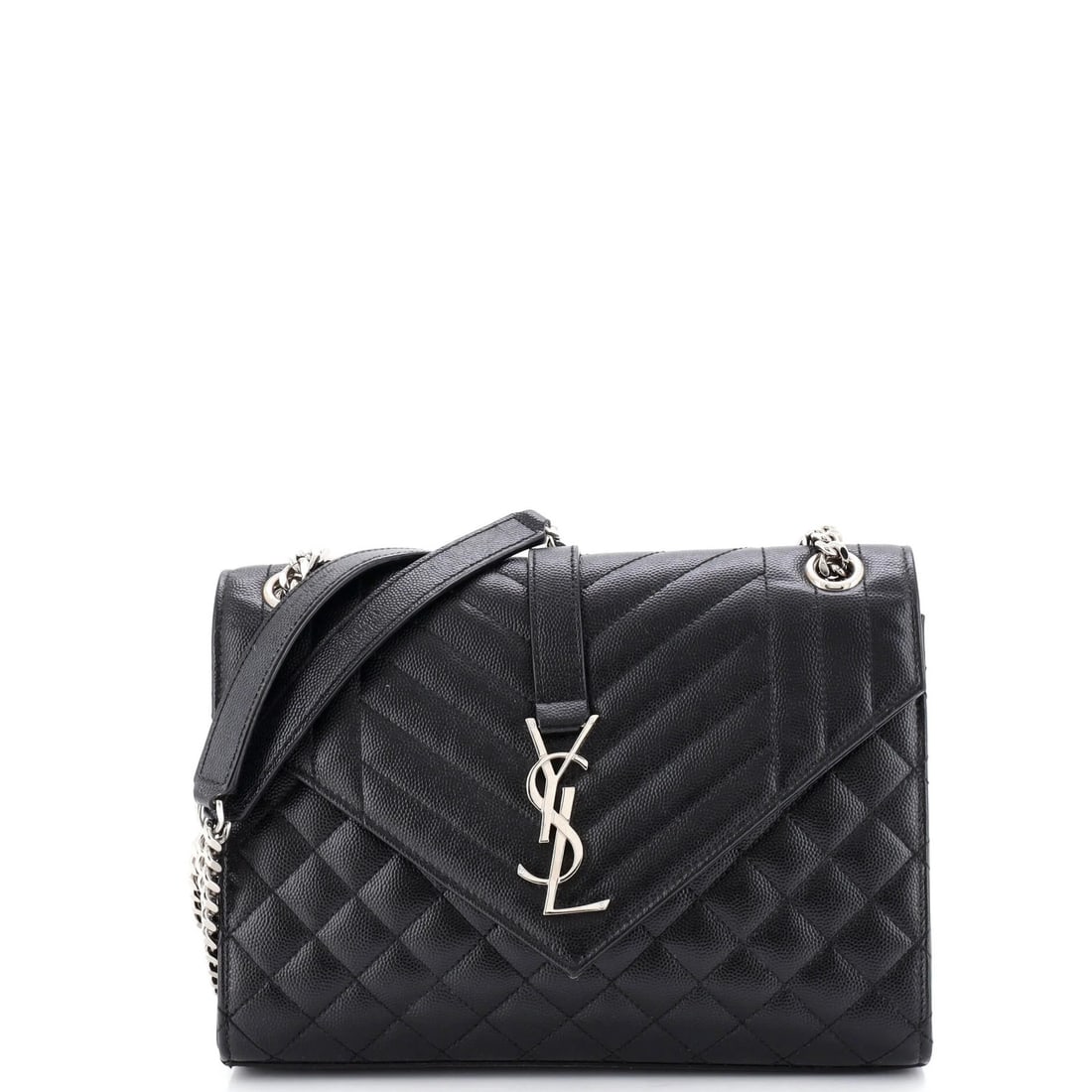 Saint Laurent Classic Monogram Envelope Satchel Mixed Matelasse Leather Medium (1 of 6)