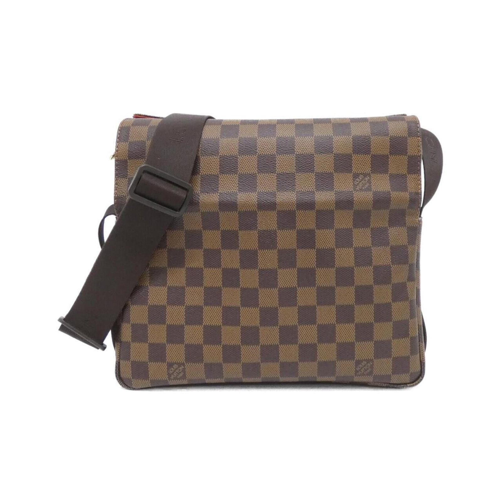 Coated Canvas By Shoulder Bag Louis Vuitton: Coated Canvas By Shoulder Bag Louis Vuitton Coated canvas by shoulder bag in Ebene color, featuring gold hardware. This pre-owned Louis Vuitton bag showcases a few traces of usage and minor