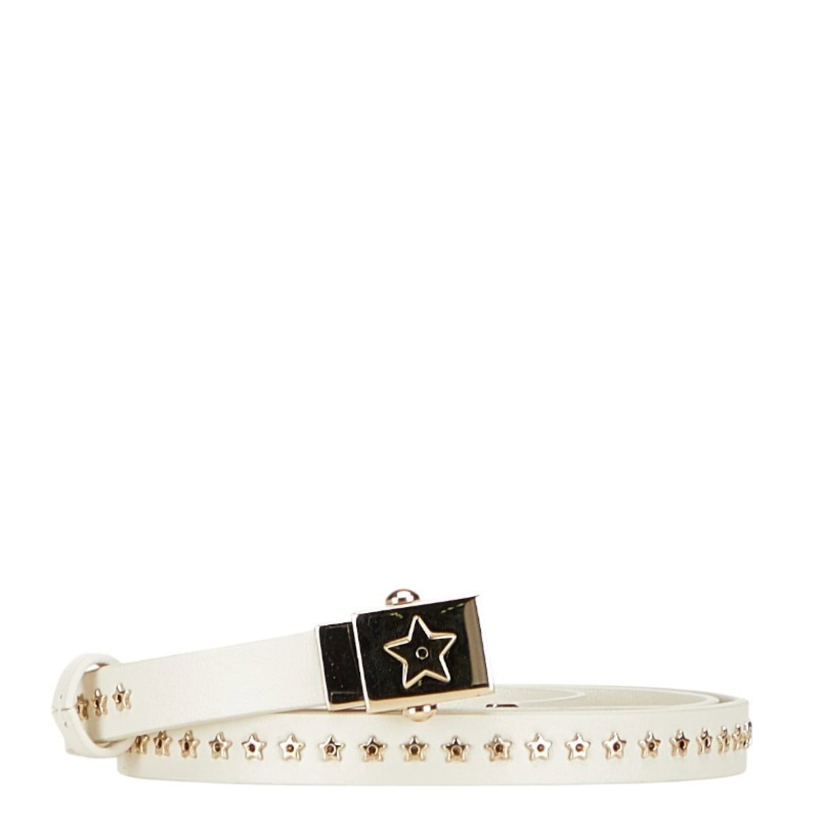 Christian Dior Standard Belt: Christian Dior Standard Belt This Christian Dior standard belt features gold and white leather straps, measuring 29.13'' - 33.07'' in length. With its classic design, it showcases the brand's