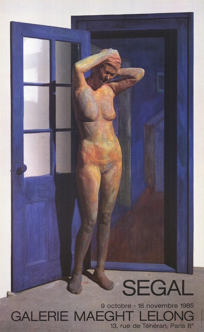 GEORGE SEGAL Standing Nude in Doorway 32" x 20" Poster 1985 Realism Multicolor (1 of 4)